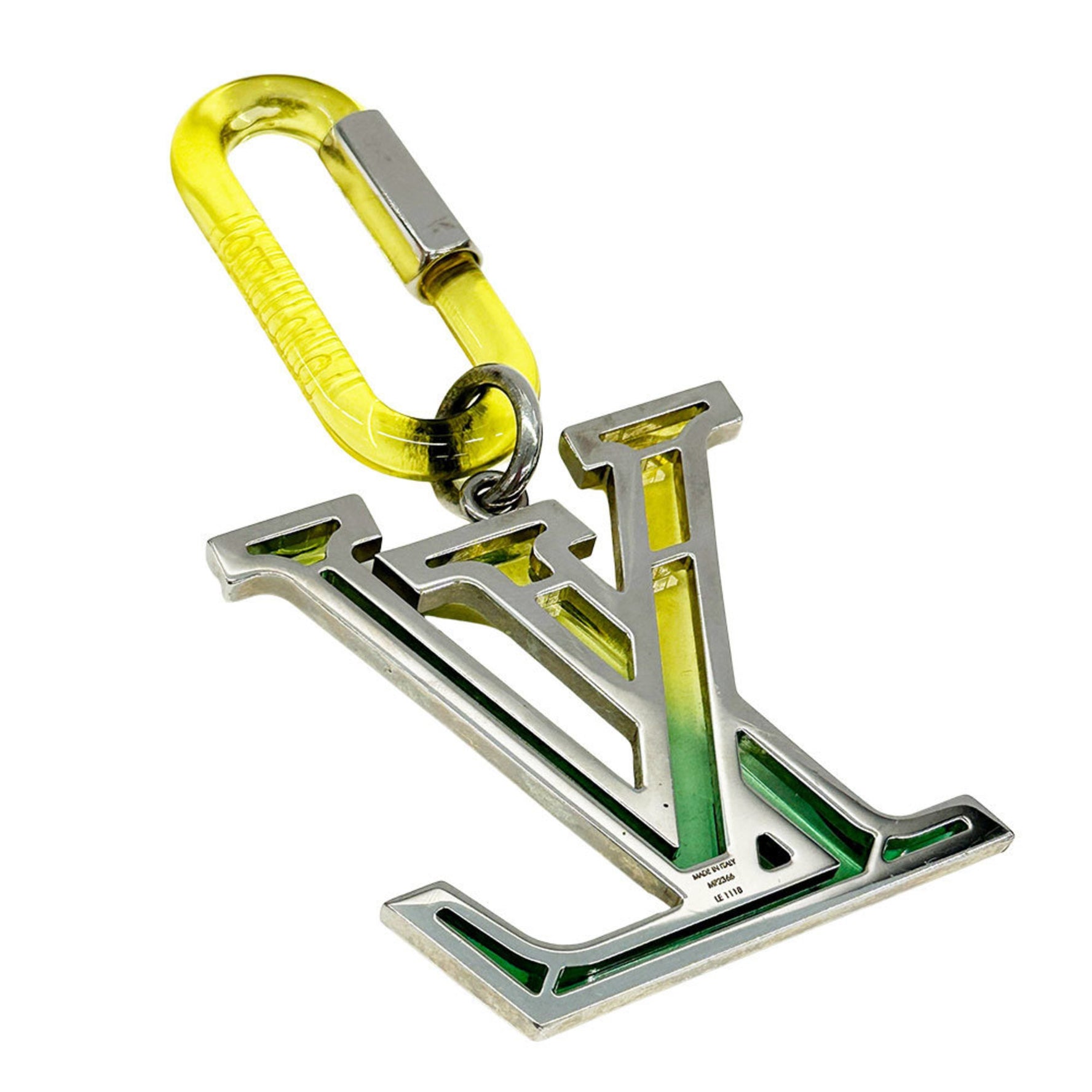 Louis Vuitton LOUIS VUITTON Keychain Men's Brand Bijoux Sac LV Prism Yellow Green Bag Charm Gradient
