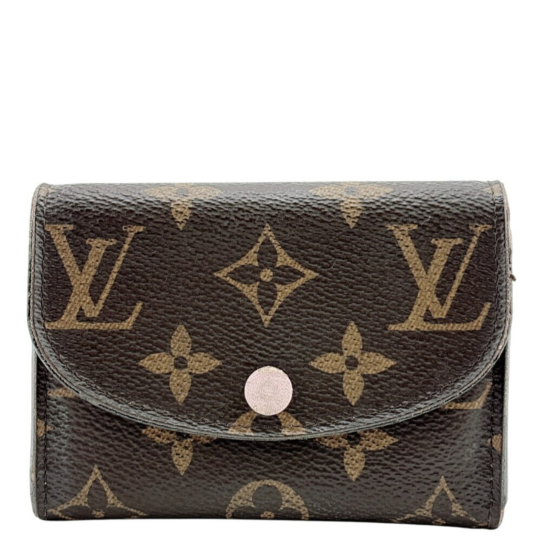 Louis Vuitton Porte Monnaie Rosari Compact Wallet Monogram, Coin Purse, Pocket, Card Slots, Brown