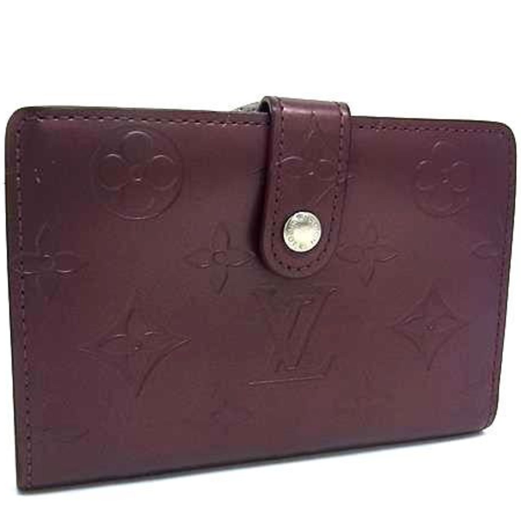 LOUIS VUITTON Louis Vuitton Porte Monnaie Bi-fold Wallet Red Monogram Matte