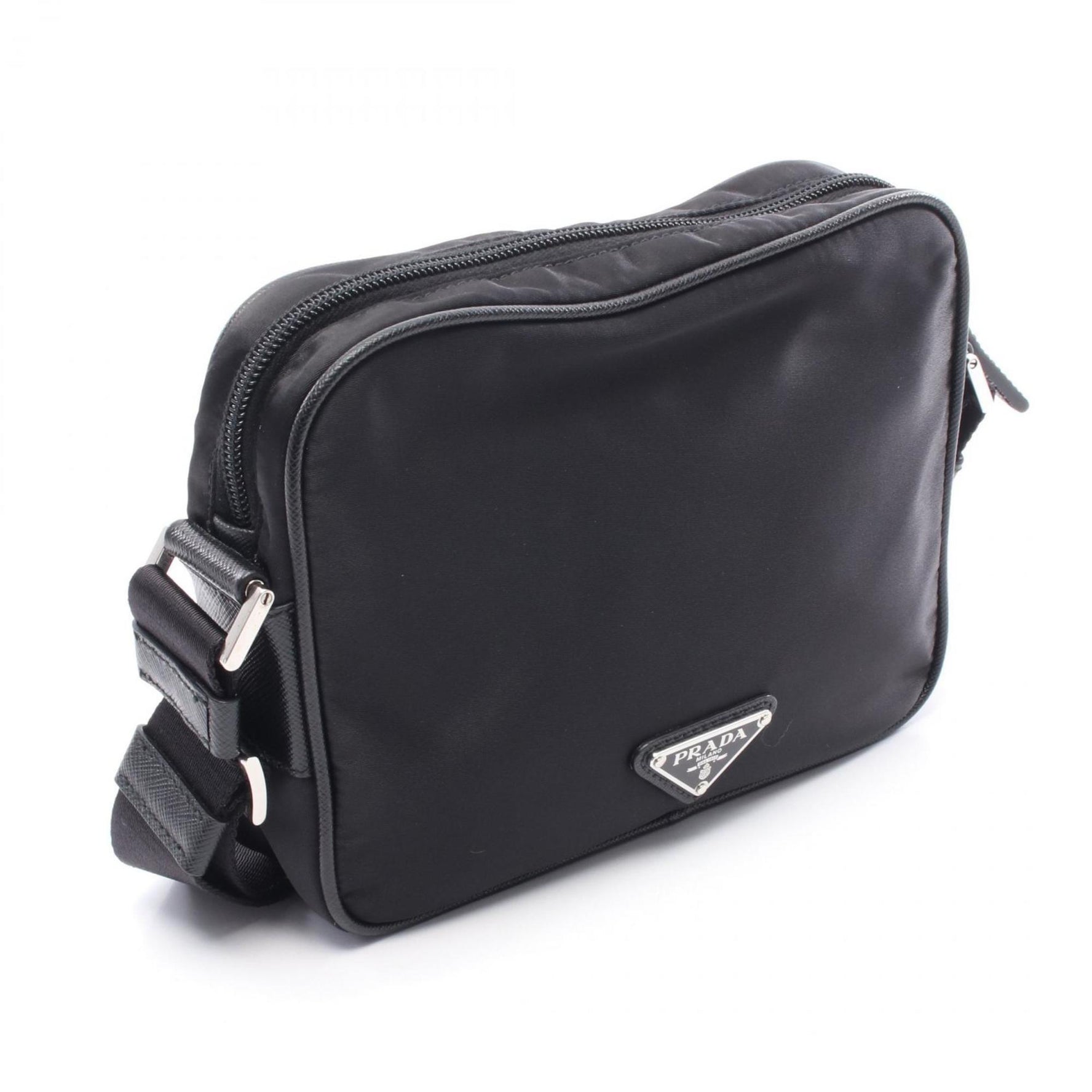Prada TESSUTO+SAFFIANO Shoulder Bag in Nylon and Saffiano Leather