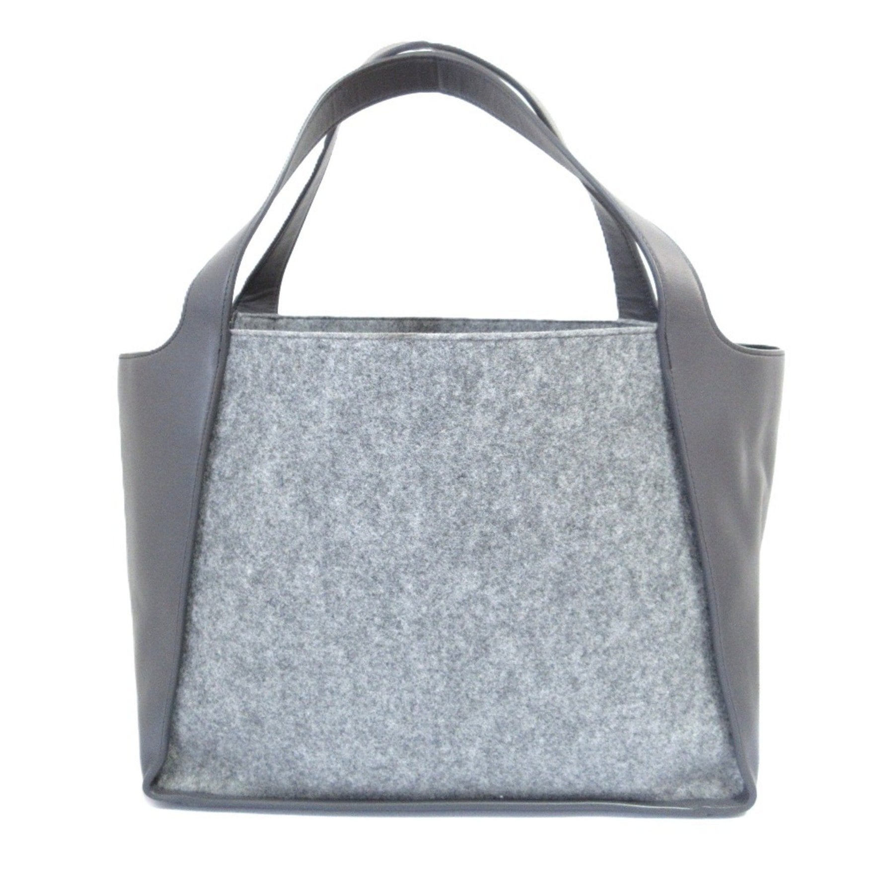 Stella McCartney TOTE ECO FELT & ALTER MAT Tote Bag with Pouch Grey