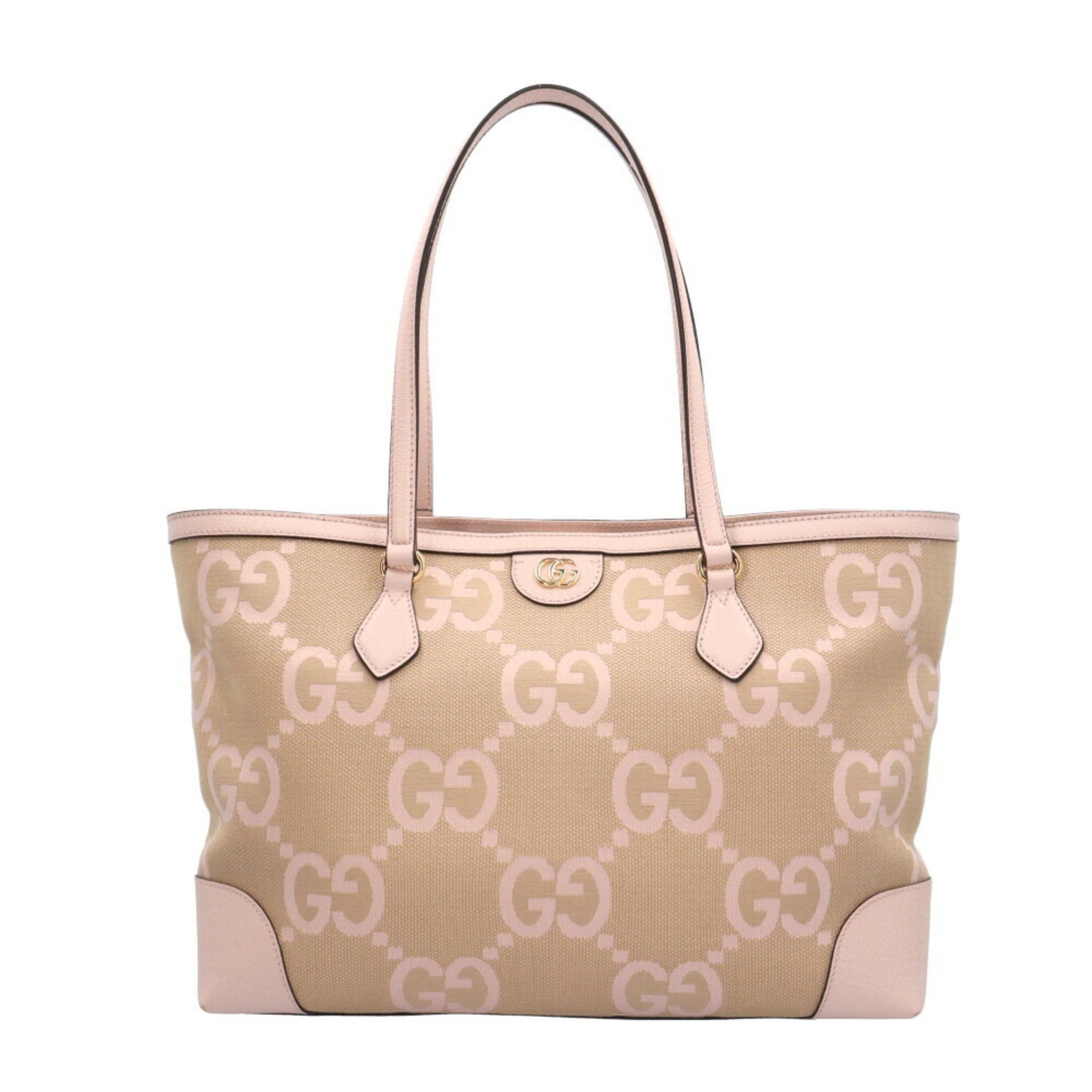 Gucci Jumbo GG Tote Bag Canvas Pink Women's GUCCI