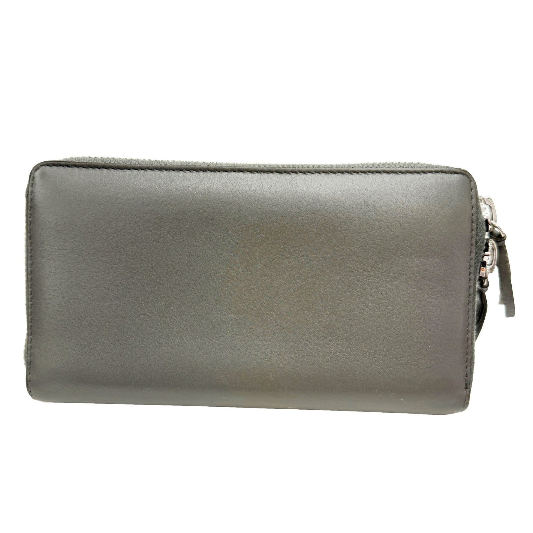 BALENCIAGA Paper Continental Wallet Round Men's Women's Long Leather Grey
