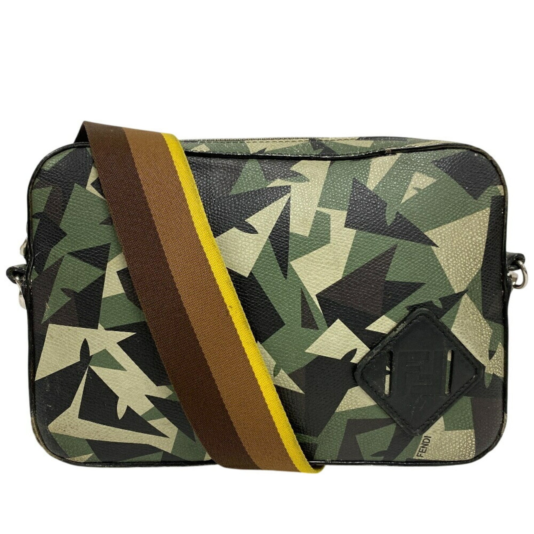 FENDI Camera Case Camouflage Shoulder Bag Green
