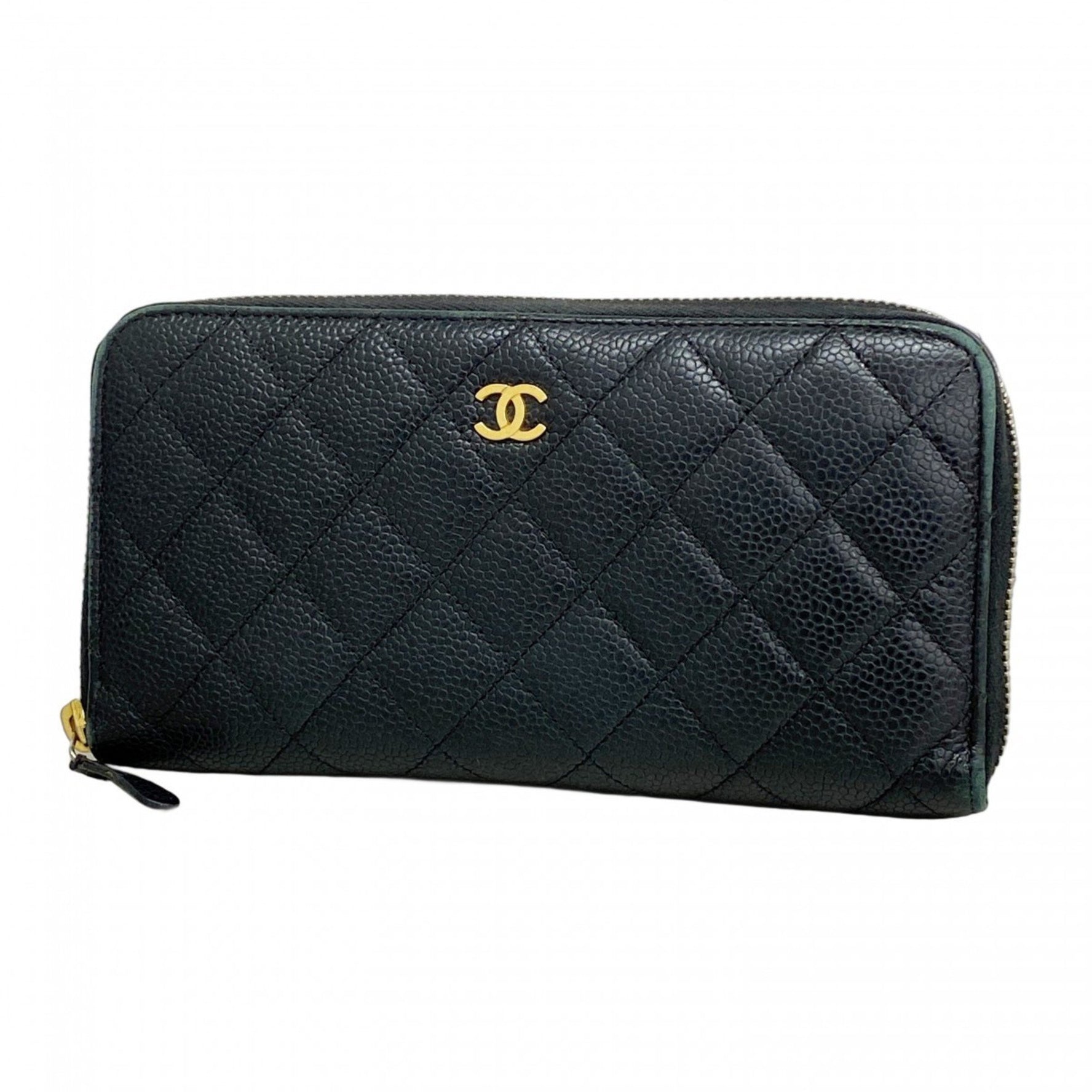 Chanel Matelasse Caviar Leather Long Wallet