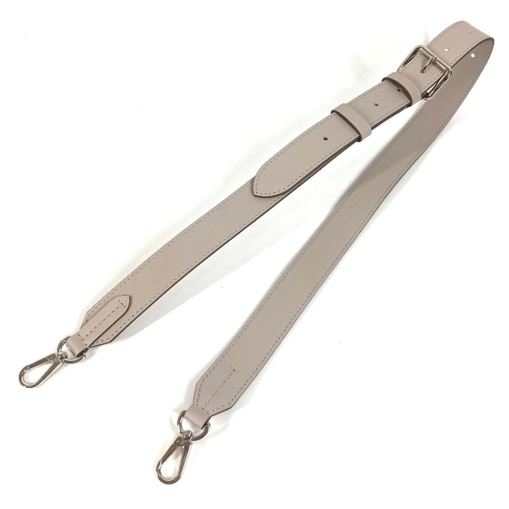 LOUIS VUITTON Louis Vuitton Shoulder Strap, Leather, Light Gray, Like New