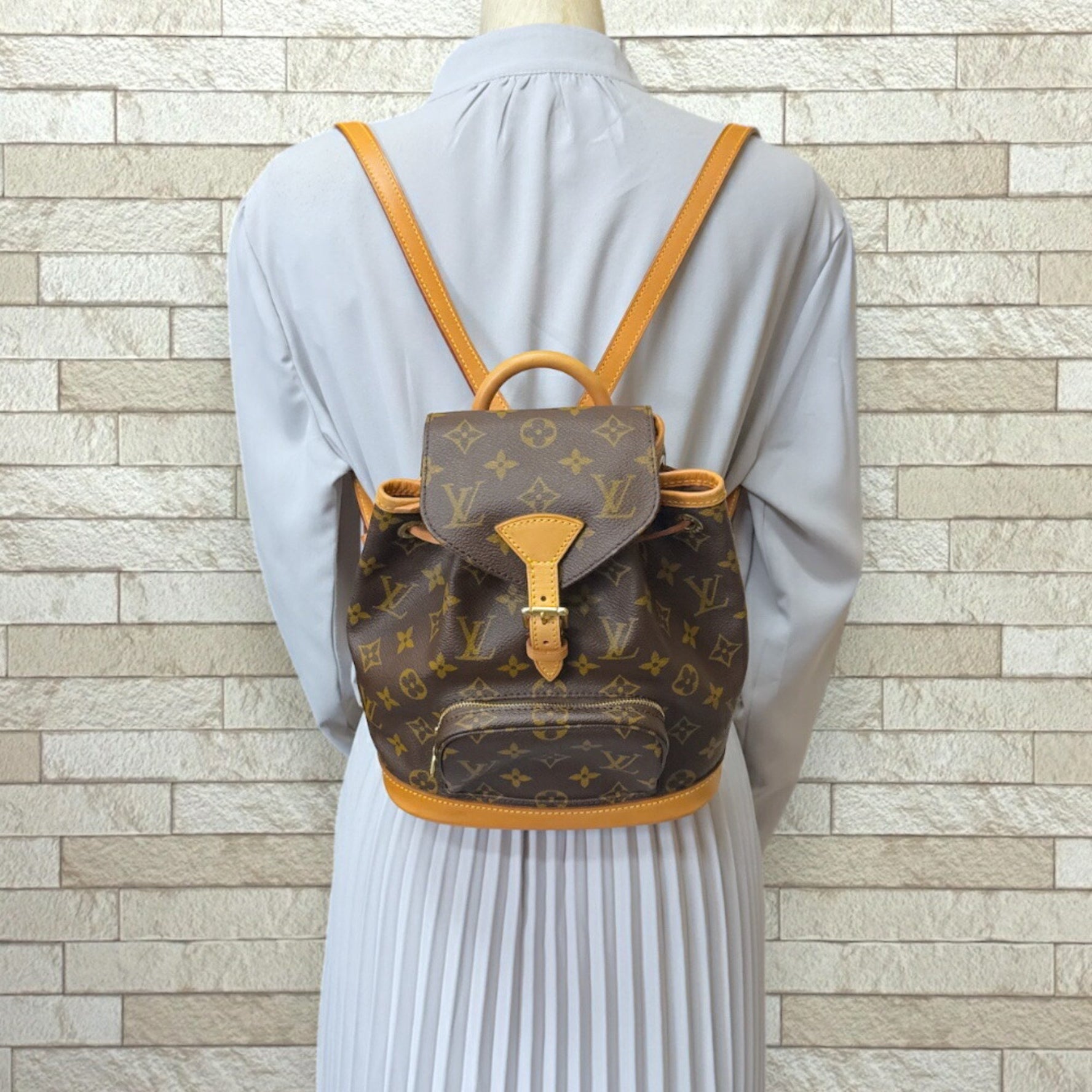 Louis Vuitton Montsouris Monogram Backpack/Daypack Canvas M51137 Women's LOUIS VUITTON