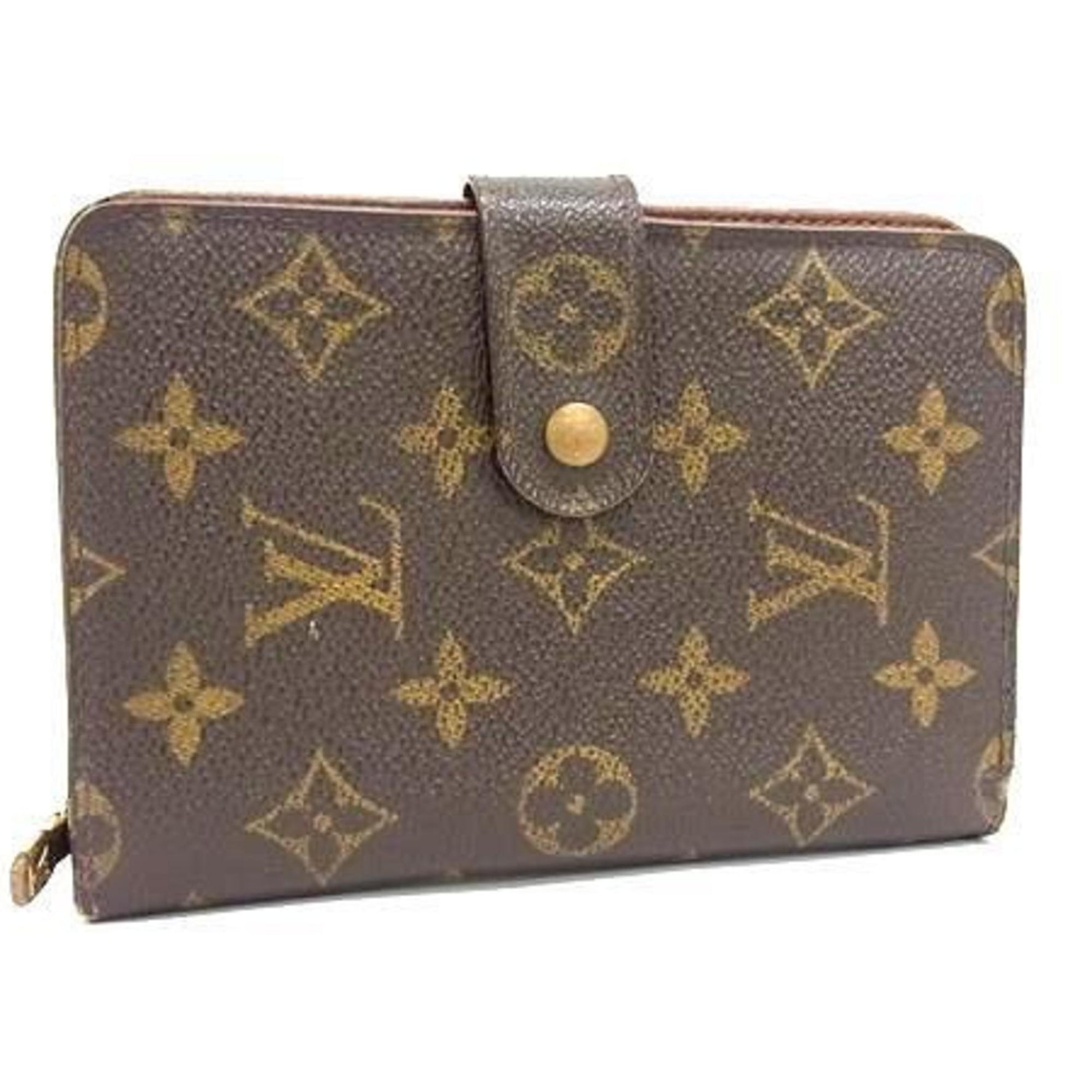 Louis Vuitton Monogram Porte Papier Zip Bifold Wallet Leather