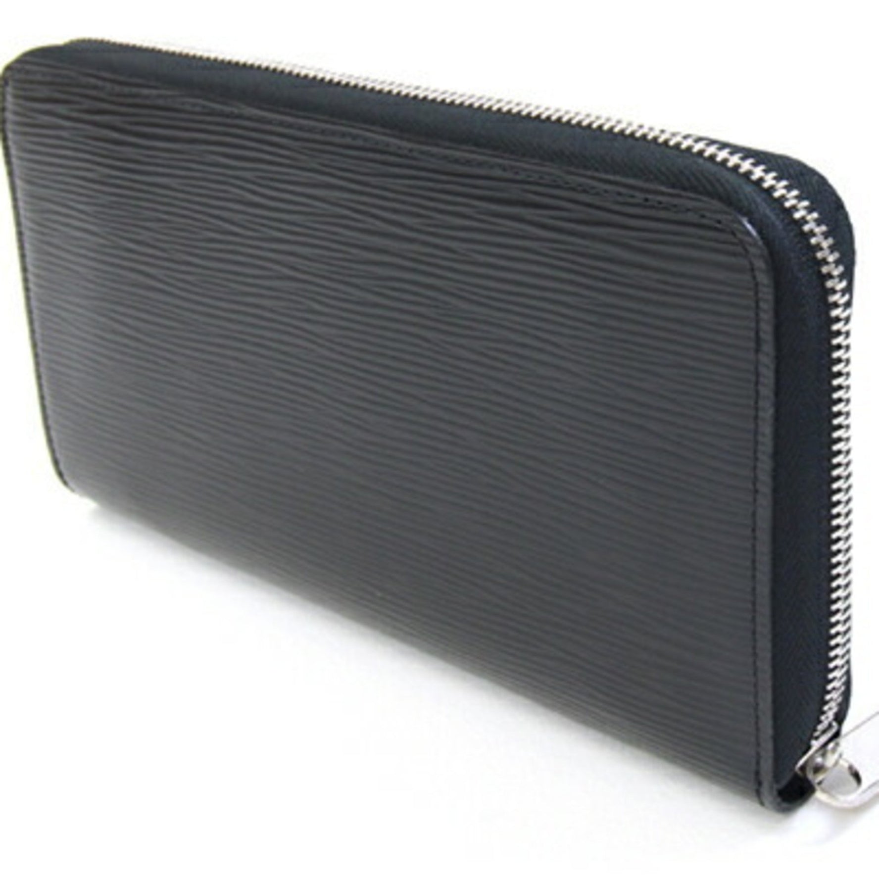 Louis Vuitton Round Long Wallet Epi Zippy Organizer Noir Zip Black