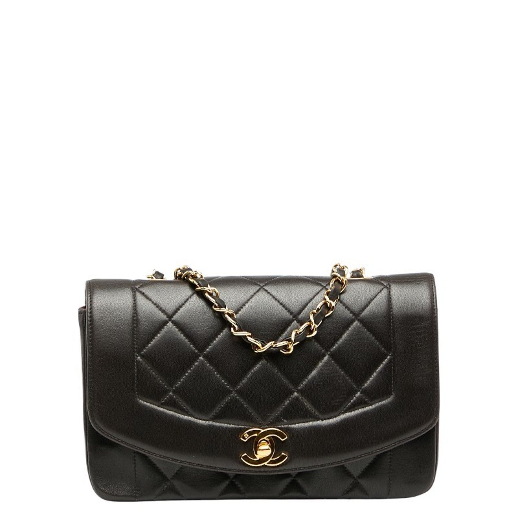CHANEL Diana 23 Matelasse Coco Mark Chain Shoulder Bag in Lambskin