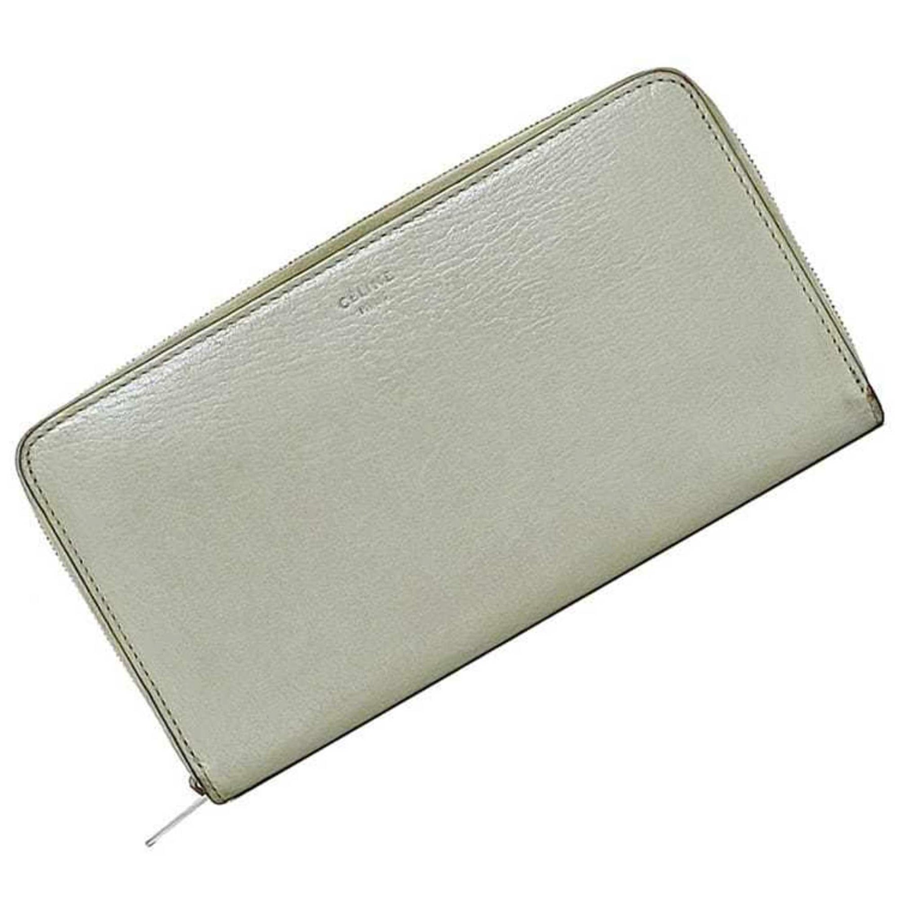 Celine Round Long Wallet Large Zip Multi-Function Leather