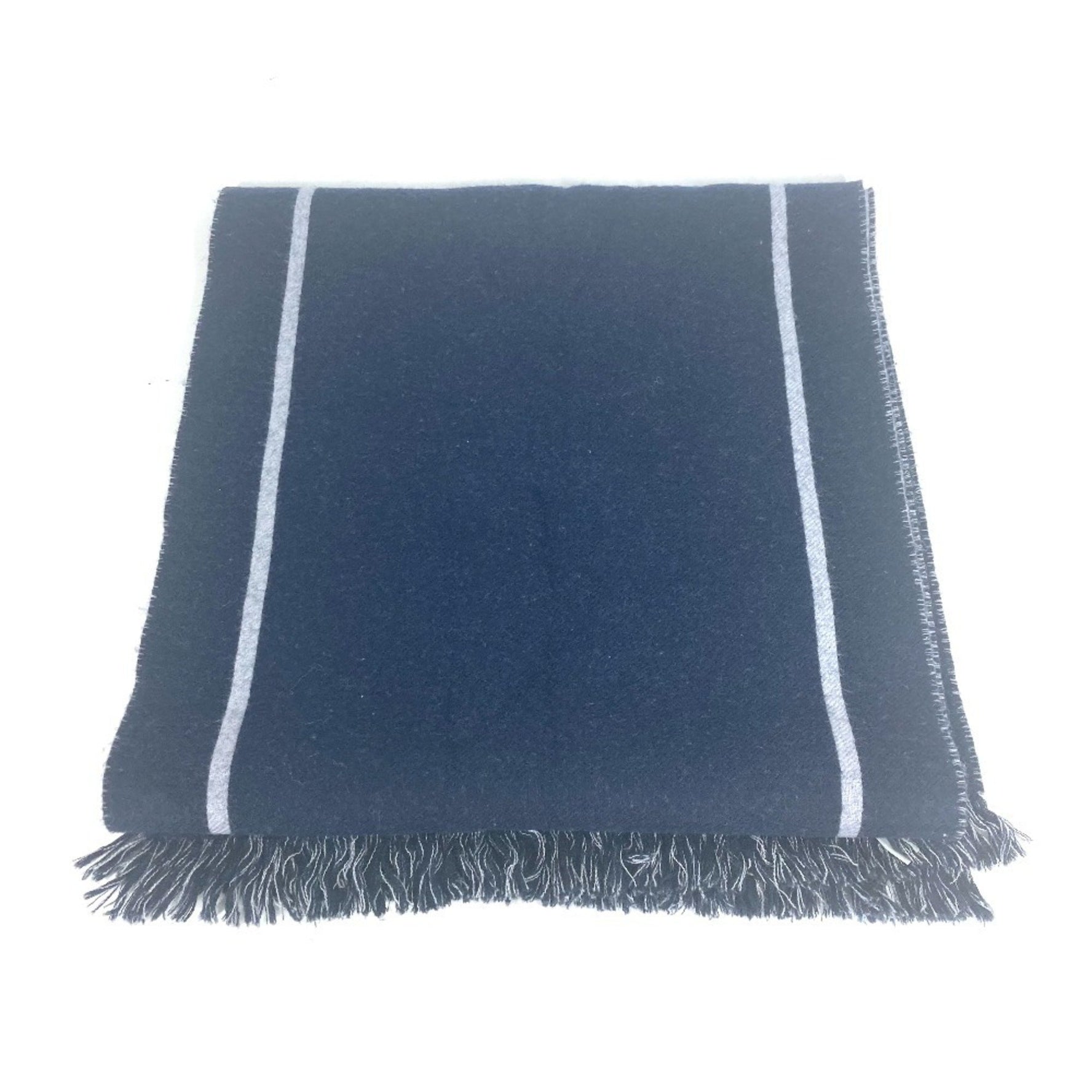 Christian Dior Dior Bicolor Atelier Scarf Wool Men's Navy