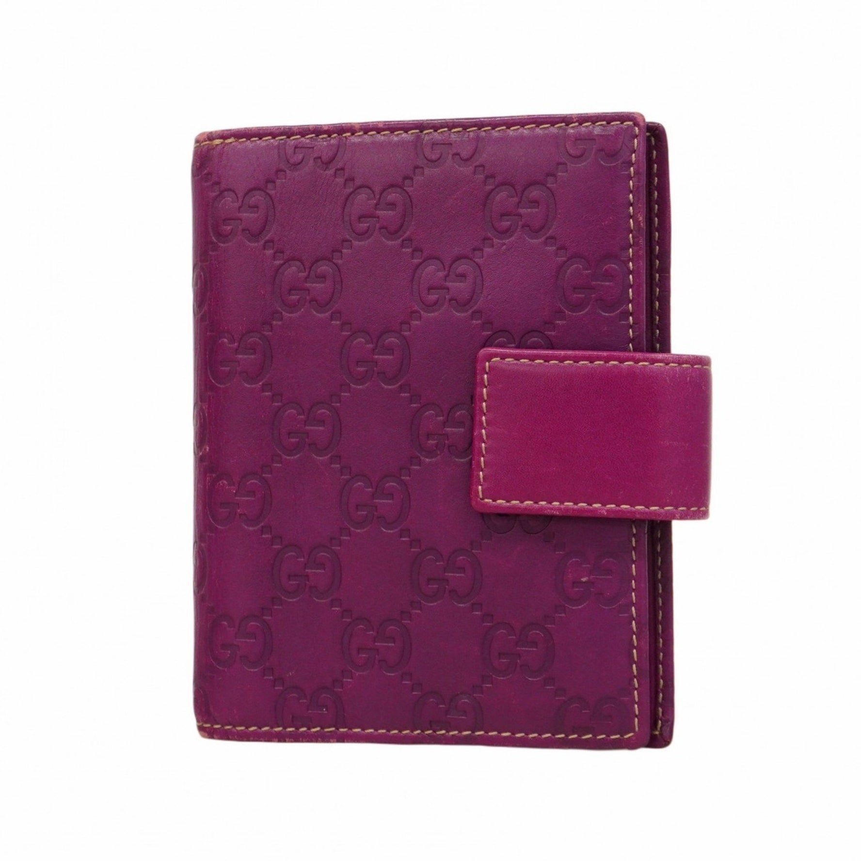 Gucci Guccissima Leather Notebook Cover in Purple Champagne for Women