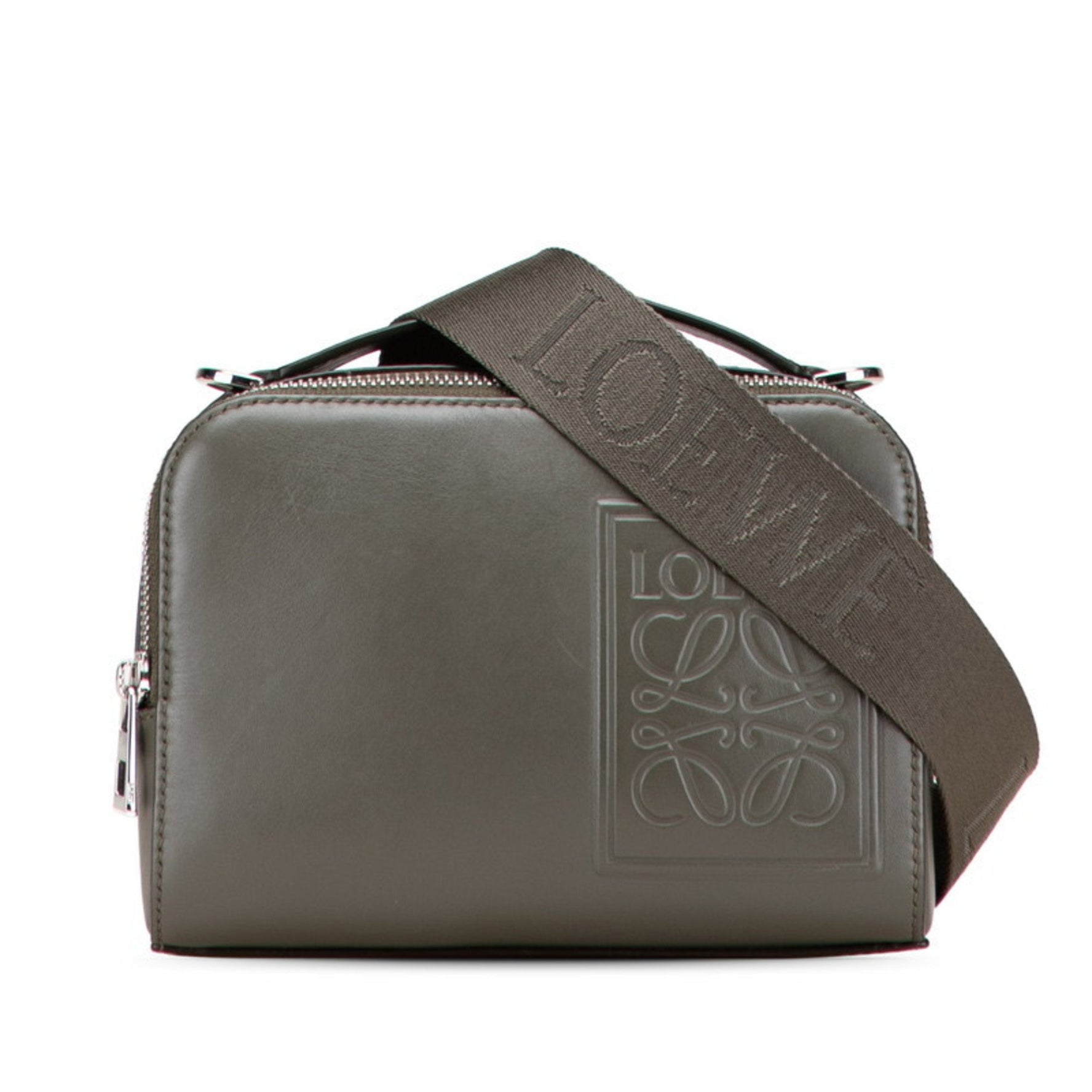LOEWE Anagram Camera Bag, Handbag/Shoulder Khaki/Green Leather
