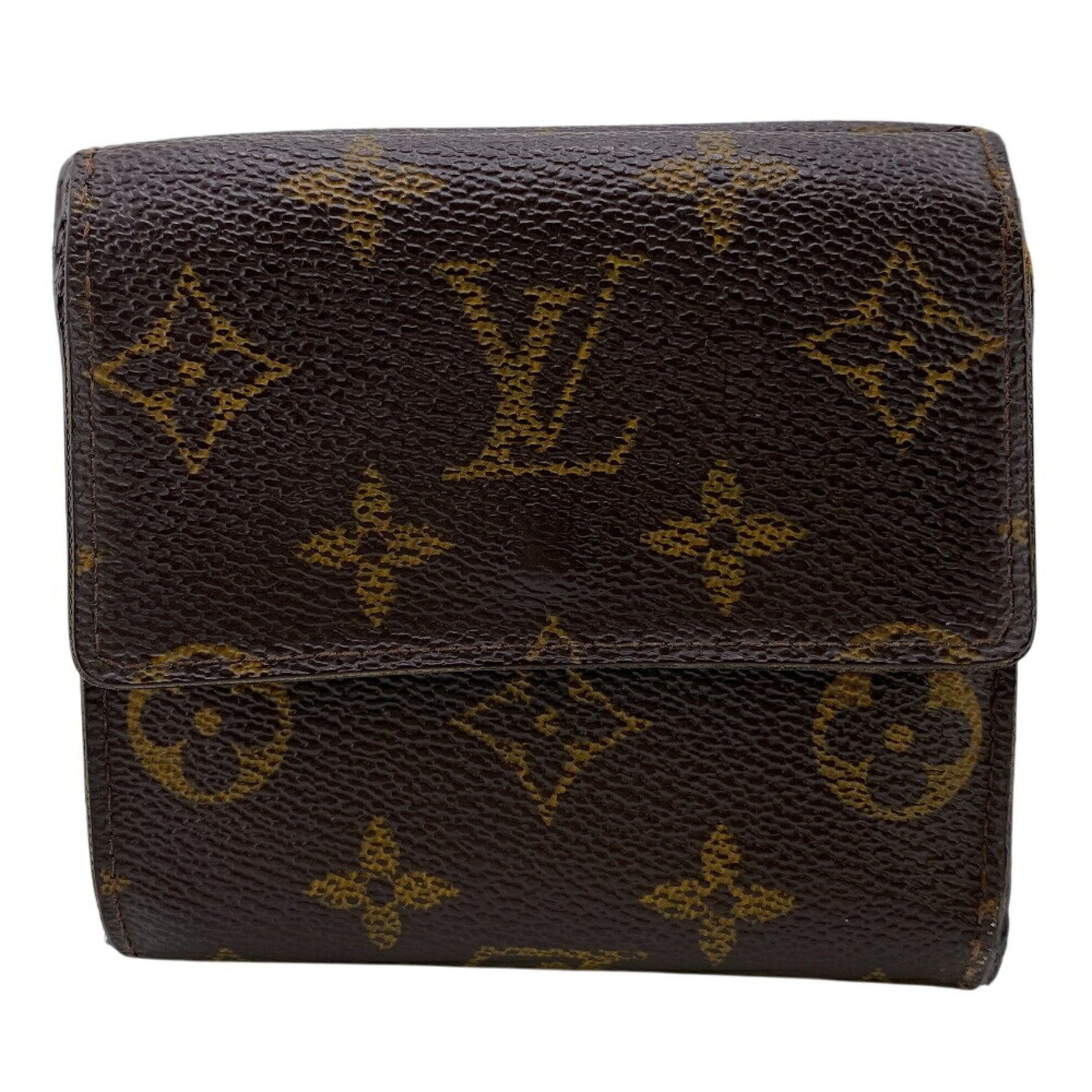 LOUIS VUITTON M61652 Porte Monnaie Pied Carte Credit W Monogram Tri-fold Wallet Brown Women's