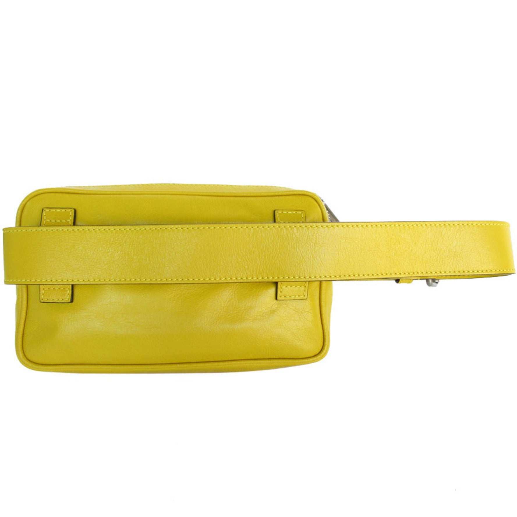 GUCCI waist bag belt leather yellow ladies s0383a