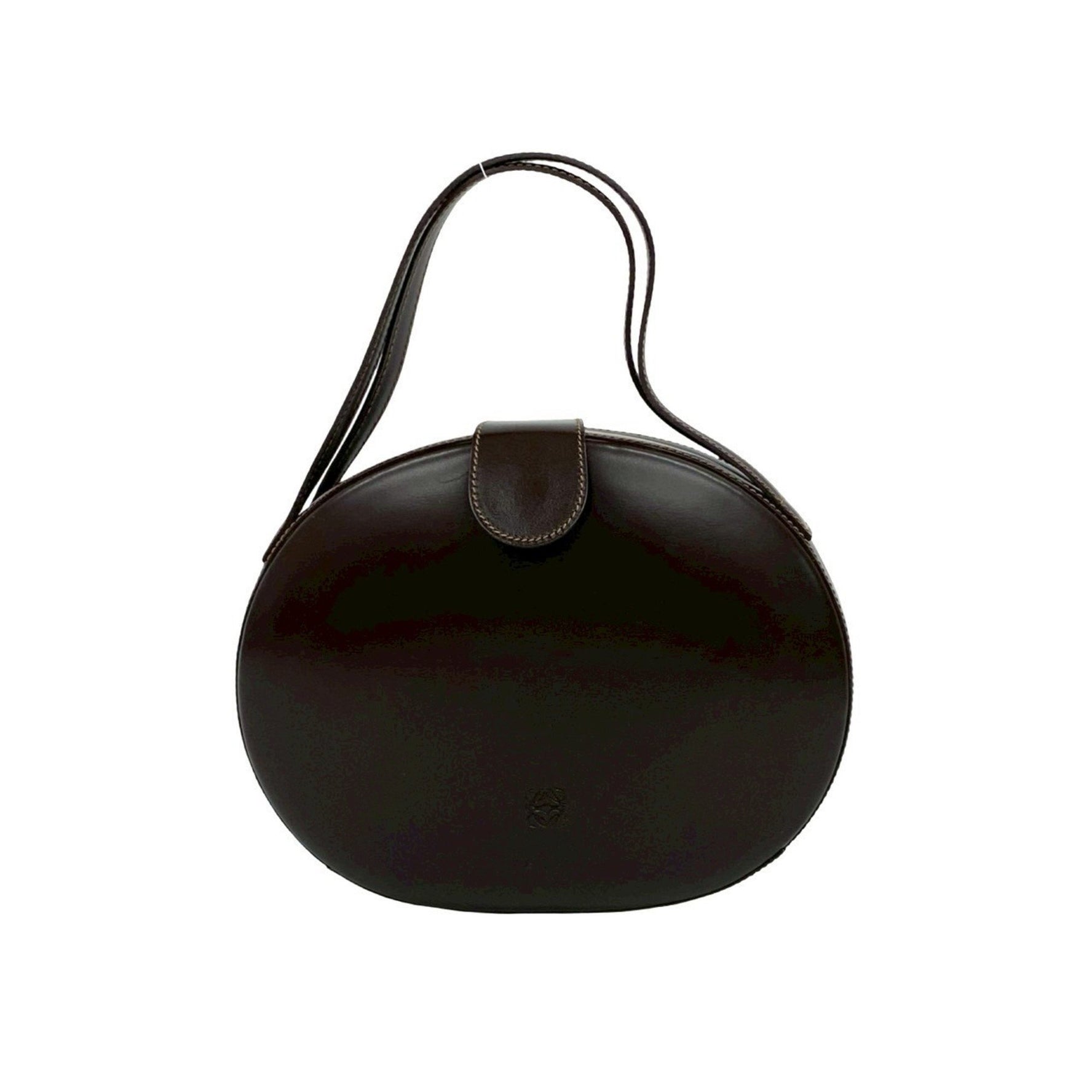 LOEWE Vintage Anagram Logo Embossed Calf Leather Handbag/Tote Bag