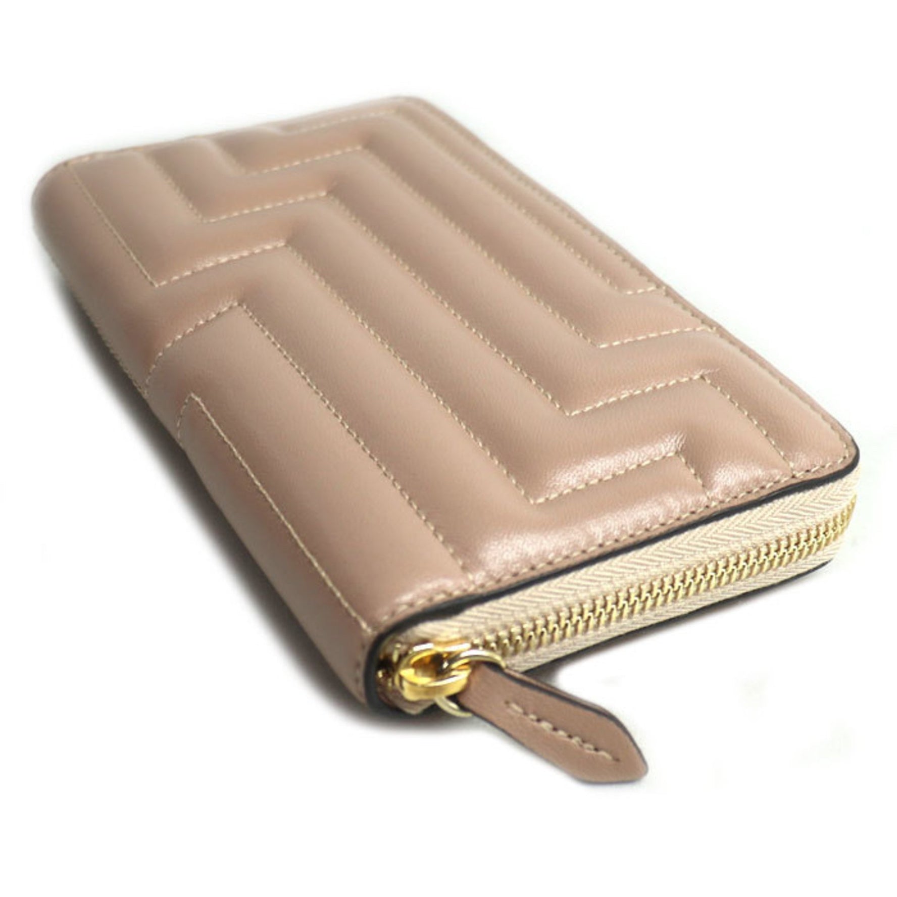 JIMMY CHOO PIPPA JC Long Wallet, Round, Beige
