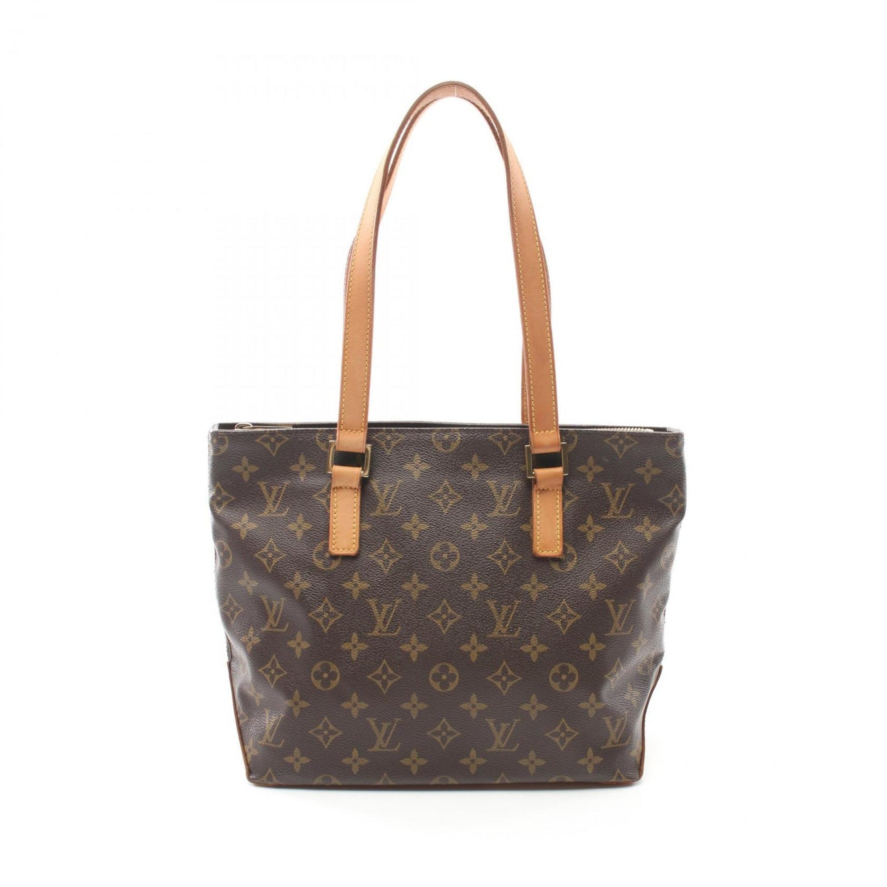 Louis Vuitton Cabas Piano Shoulder Bag Coated Canvas Leather Monogram Brown