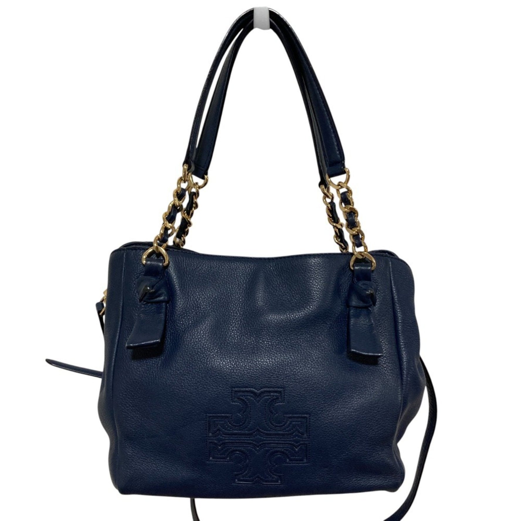 TORY BURCH Leather Satchel Chain Shoulder Bag in