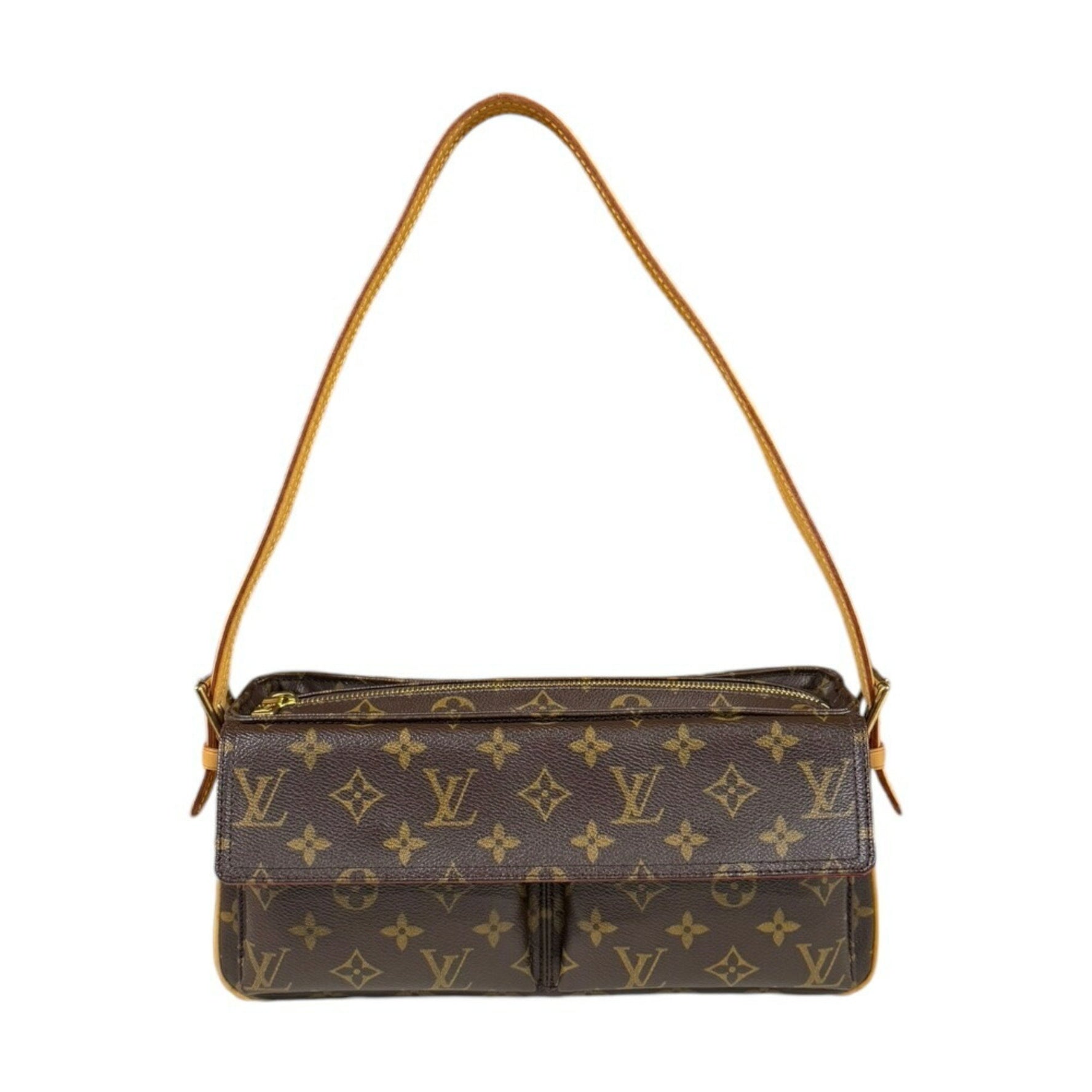 Louis Vuitton Vivacite MM Monogram Shoulder Bag Canvas