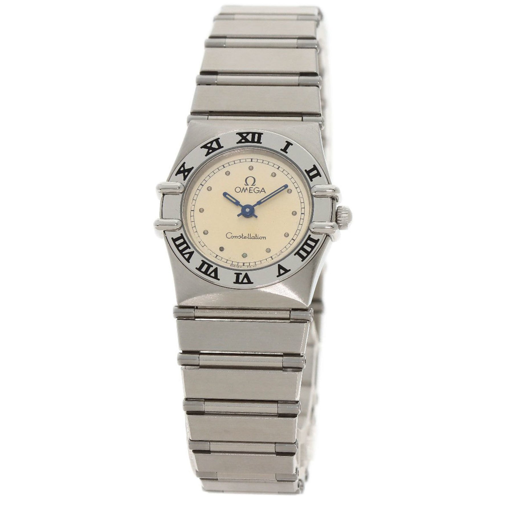 OMEGA Constellation Flat Bezel Watch Stainless Steel SS Ladies