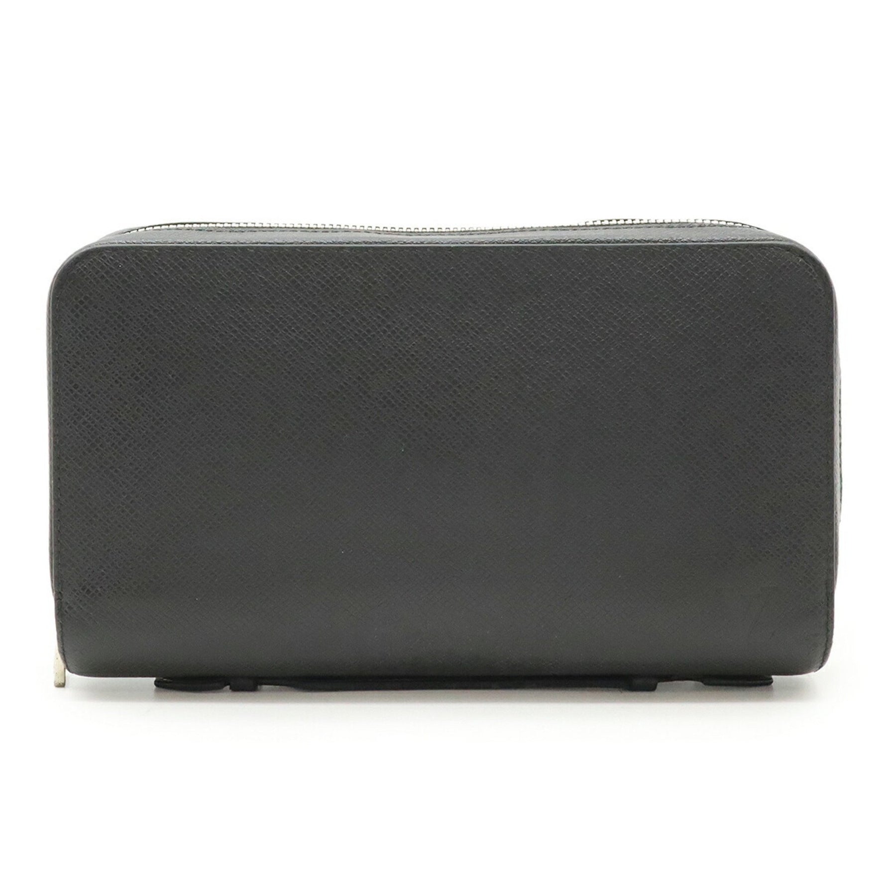 Louis Vuitton Taiga Zippy XL Round Long Wallet, Travel Case, Second Bag, Noir, Black