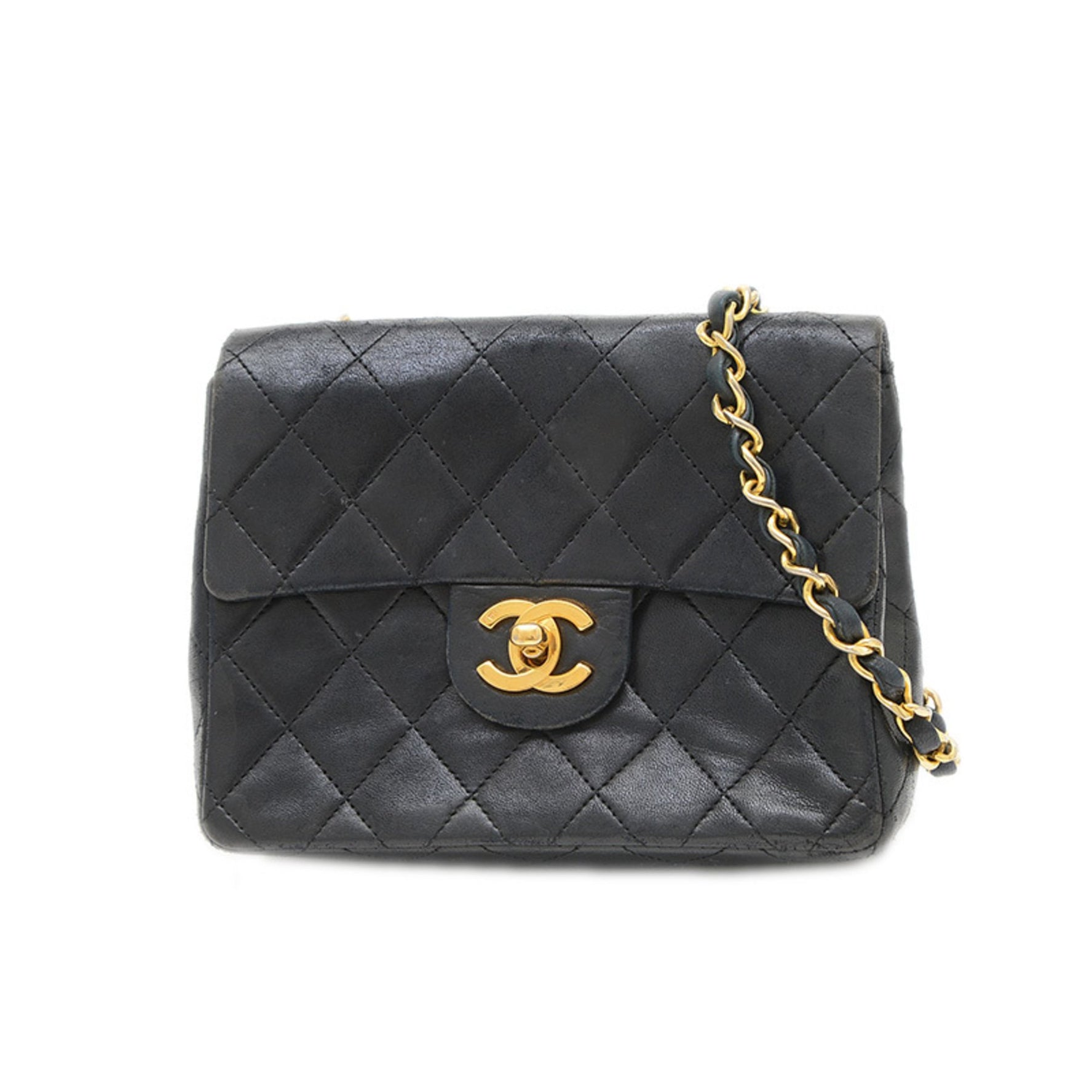 Chanel Mini Matelasse 18 Chain Shoulder Bag in Lambskin with Gold Hardware