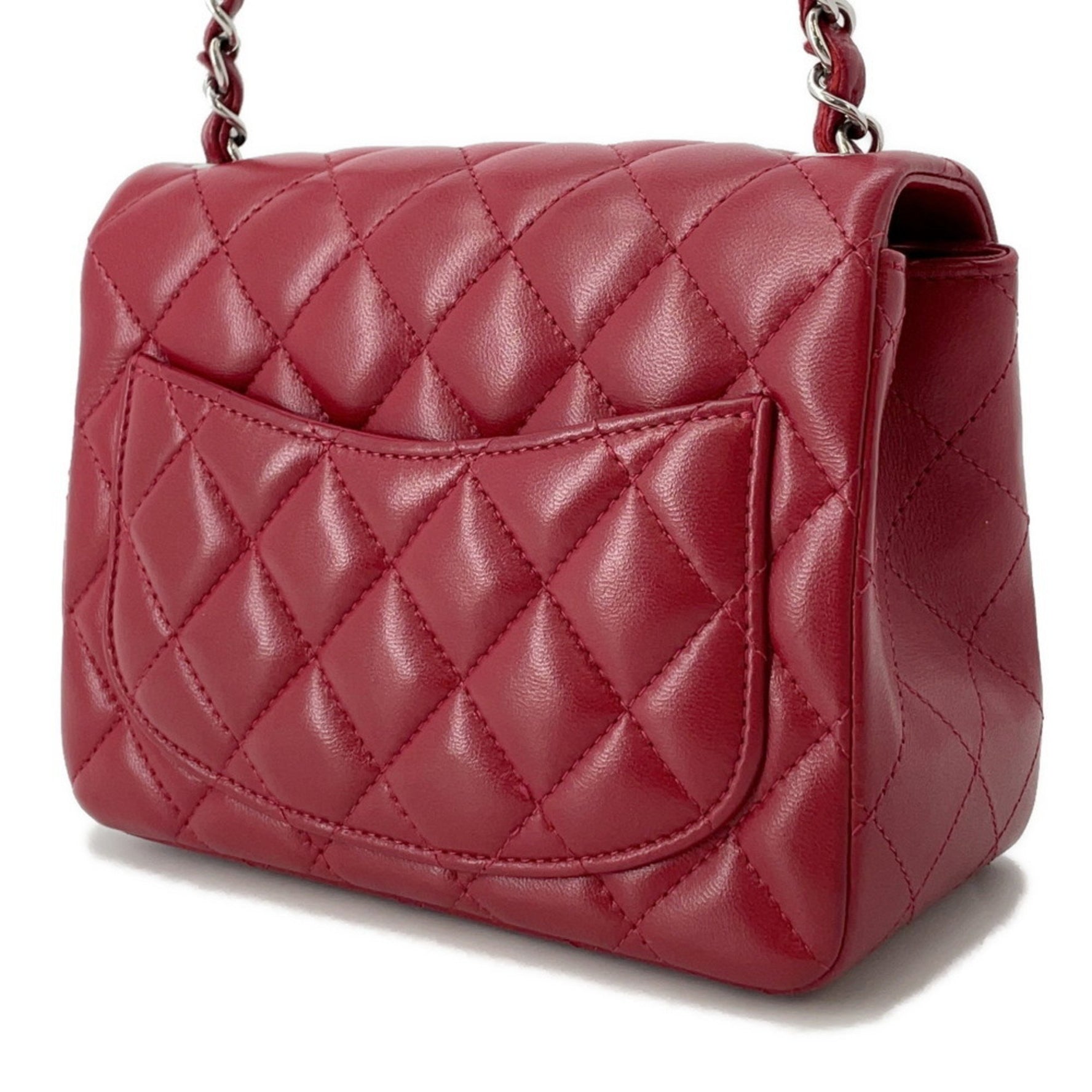 Chanel Chain Shoulder Bag Mini Matelasse Coco Mark Lambskin