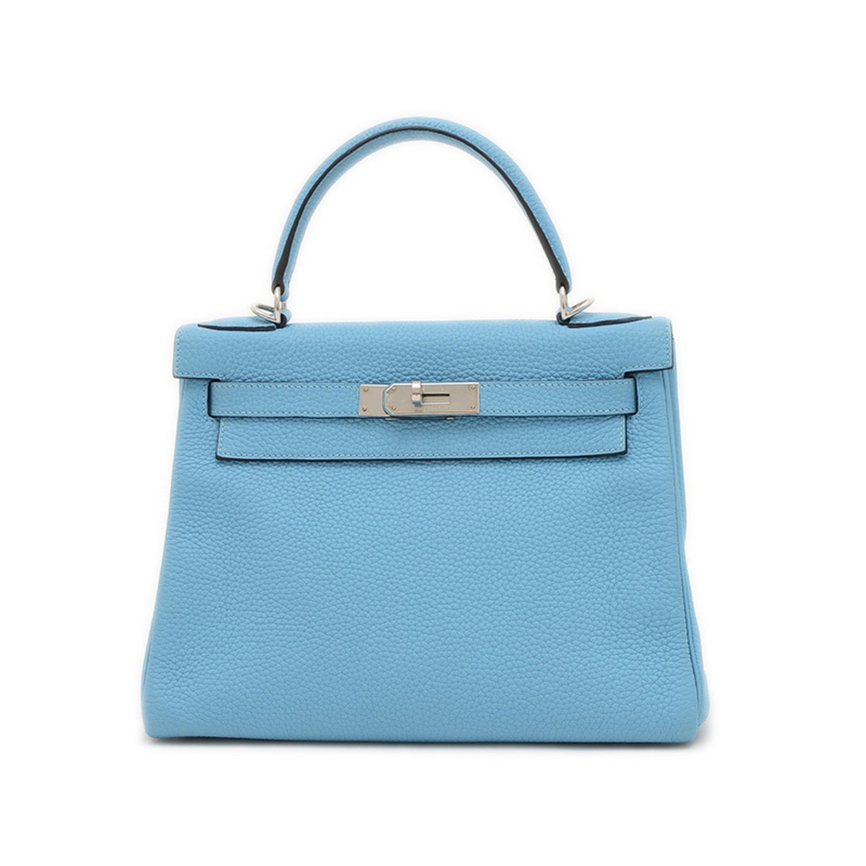 Hermes Kelly 28 Handbag, Inner Stitching, Togo, Nole, Silver Hardware, D Stamp, BP