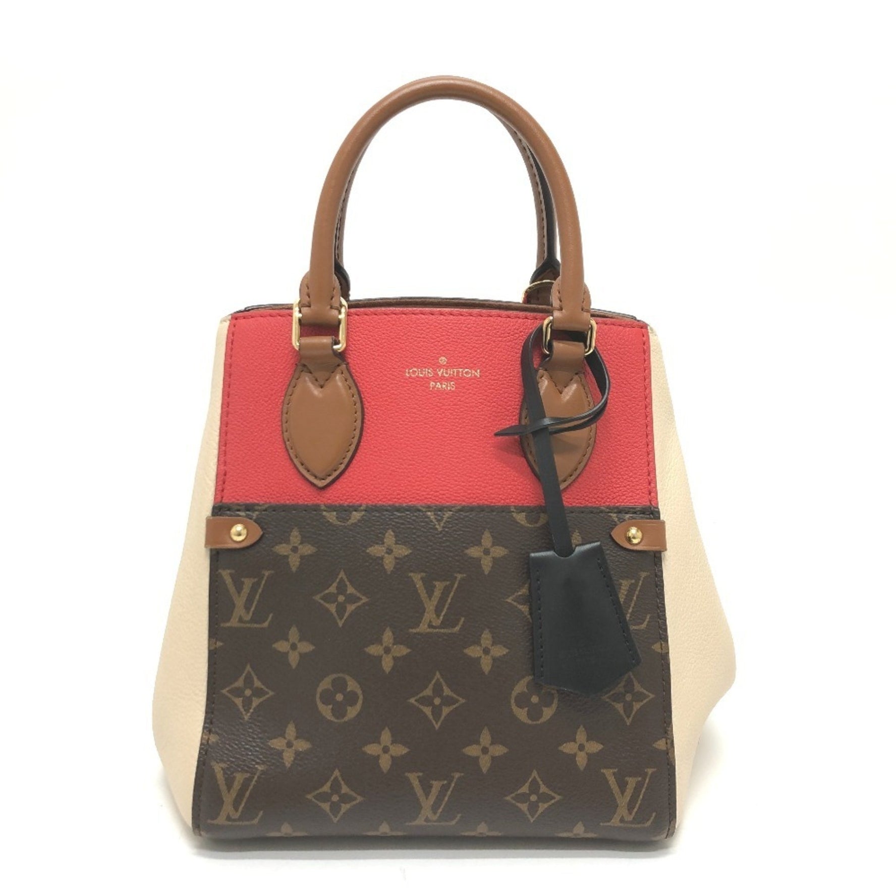 LOUIS VUITTON M45389 Monogram Ford Tote PM Handbag Bag Canvas Women's Brown