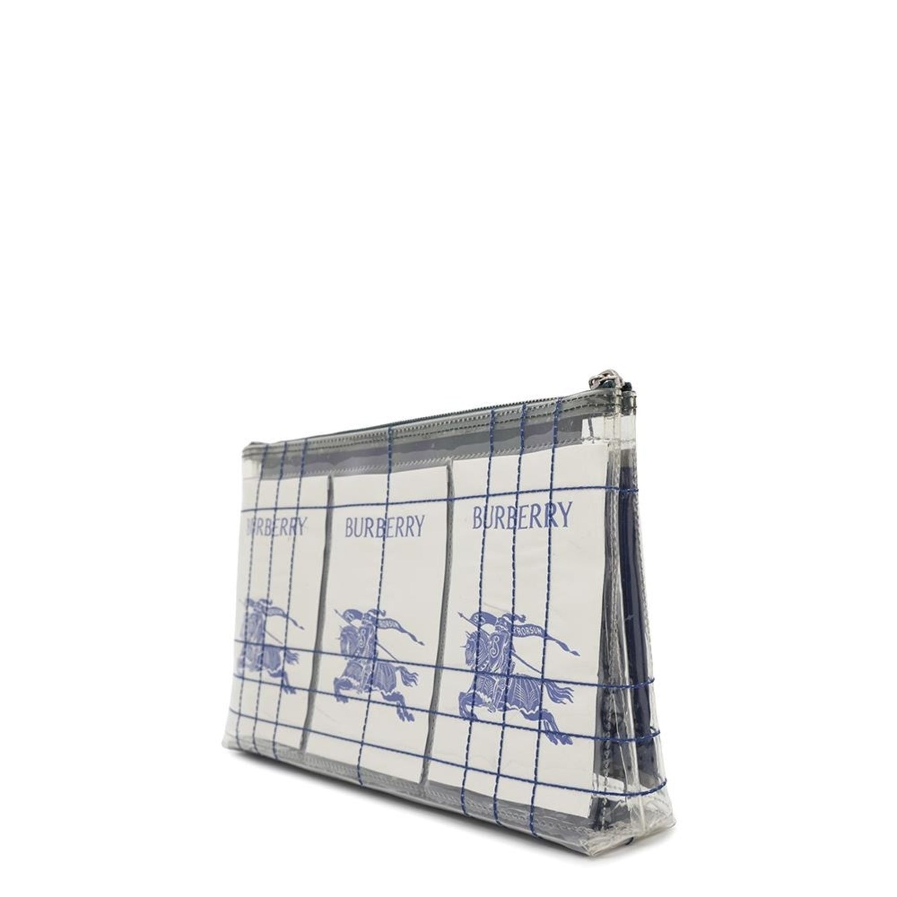 Burberry clutch bag EKD label pouch vinyl BURBERRY white