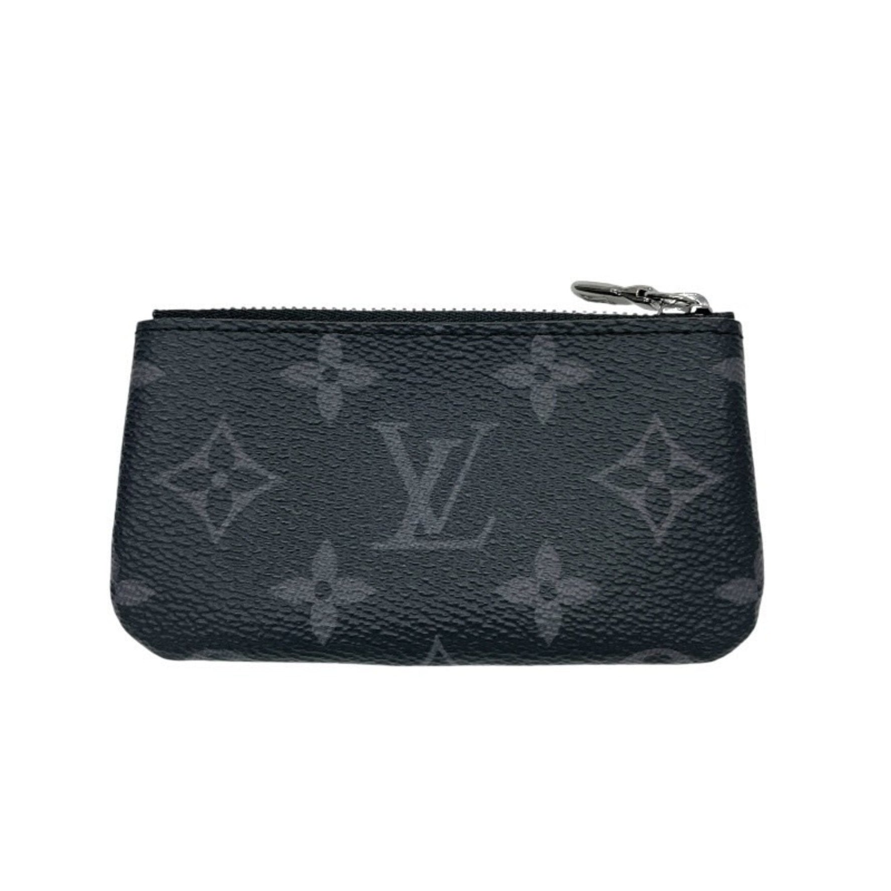 Louis Vuitton Pochette Clé Men's Monogram Eclipse Reverse Key Coin and Ring