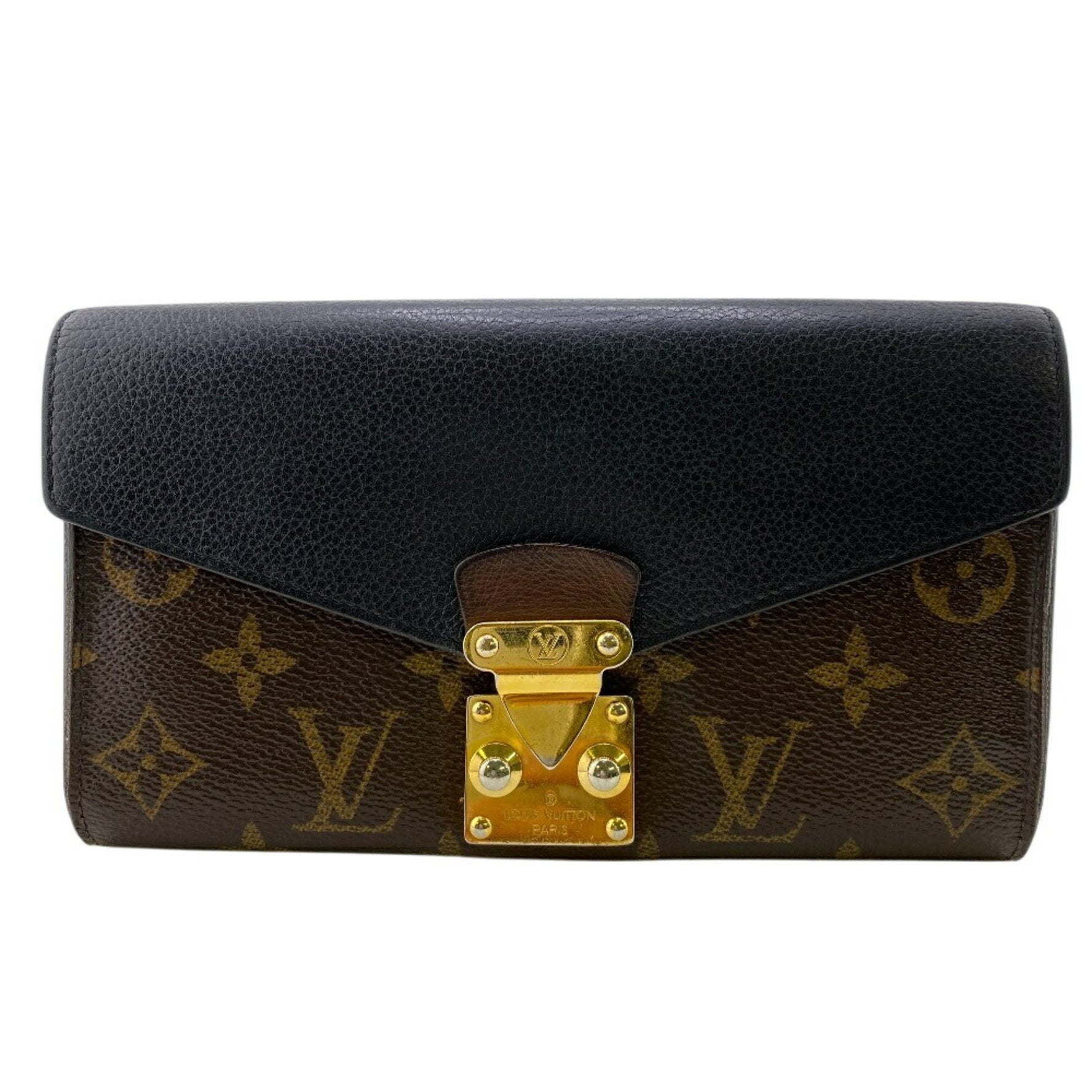 LOUIS VUITTON Louis Vuitton Wallet M58415 Portefeuille Pallas Monogram Long Black
