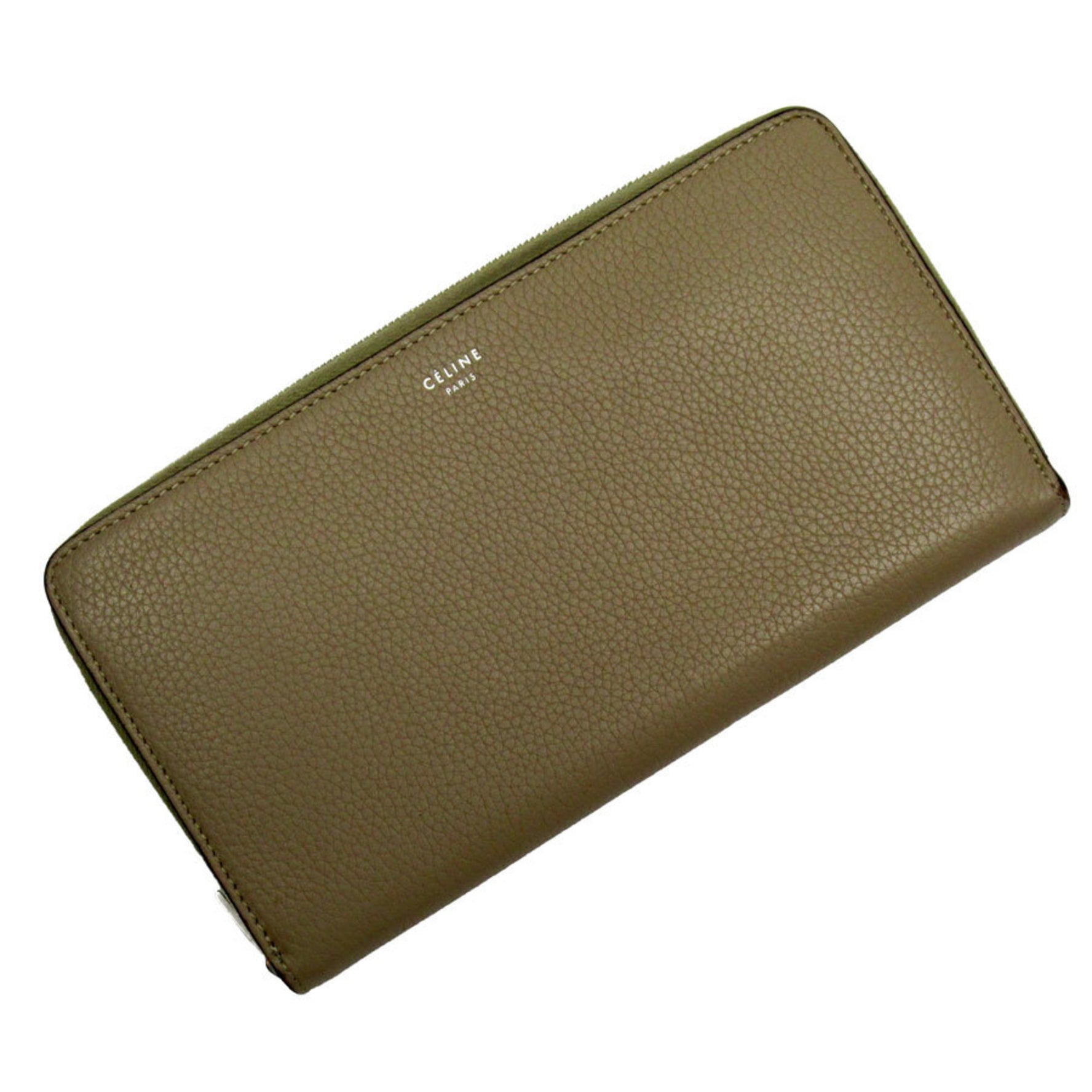 CELINE Round Long Wallet Leather