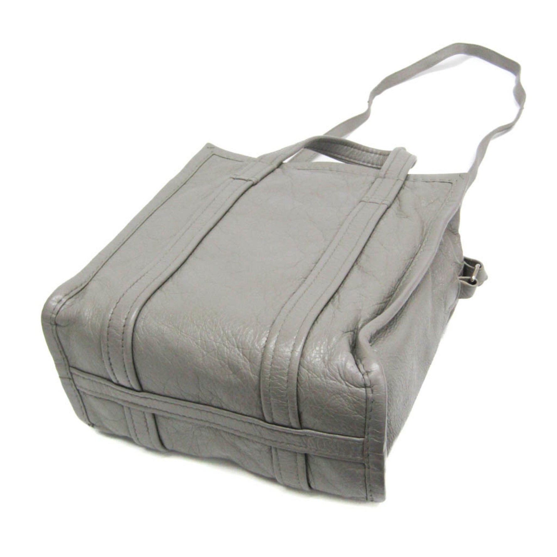 Balenciaga Bazar Shopper XS Women's Leather Shoulder Bag,Tote Bag Gray