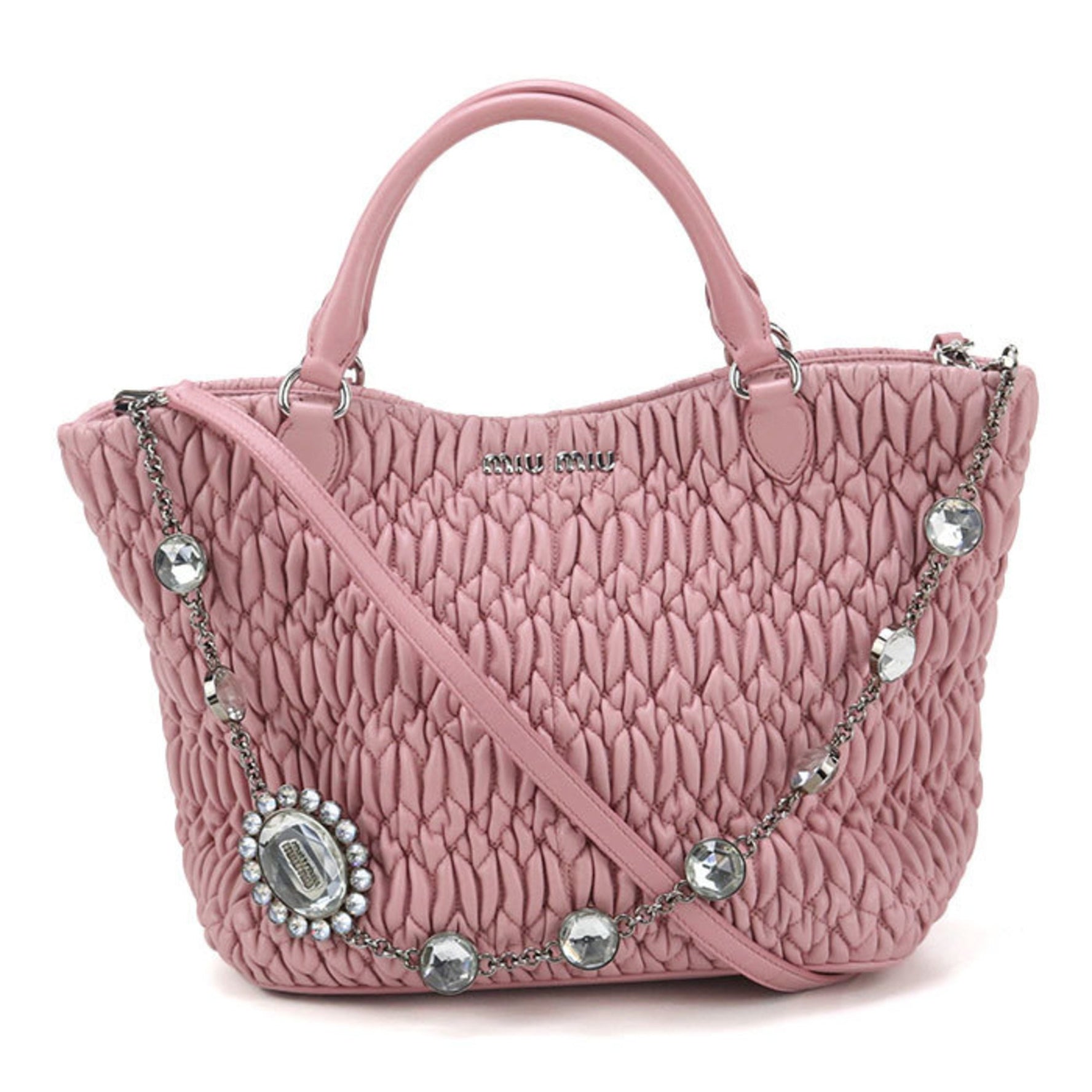 Miu Miu MIU Matelasse Tote Bag