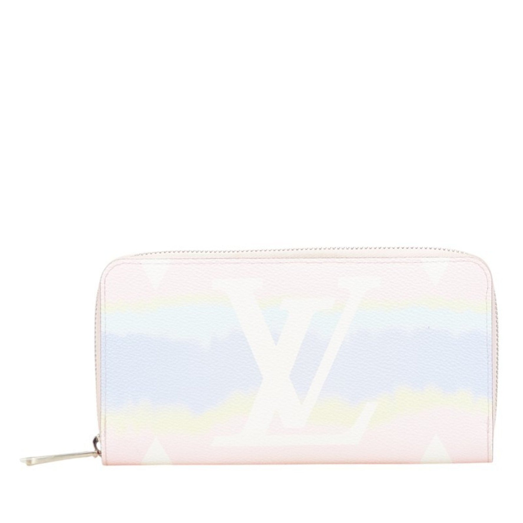 Louis Vuitton Monogram Giant LV Escale Zippy Wallet, Round Zipper Long Wallet Pastel Multicolor Leather, LOUIS VUITTON