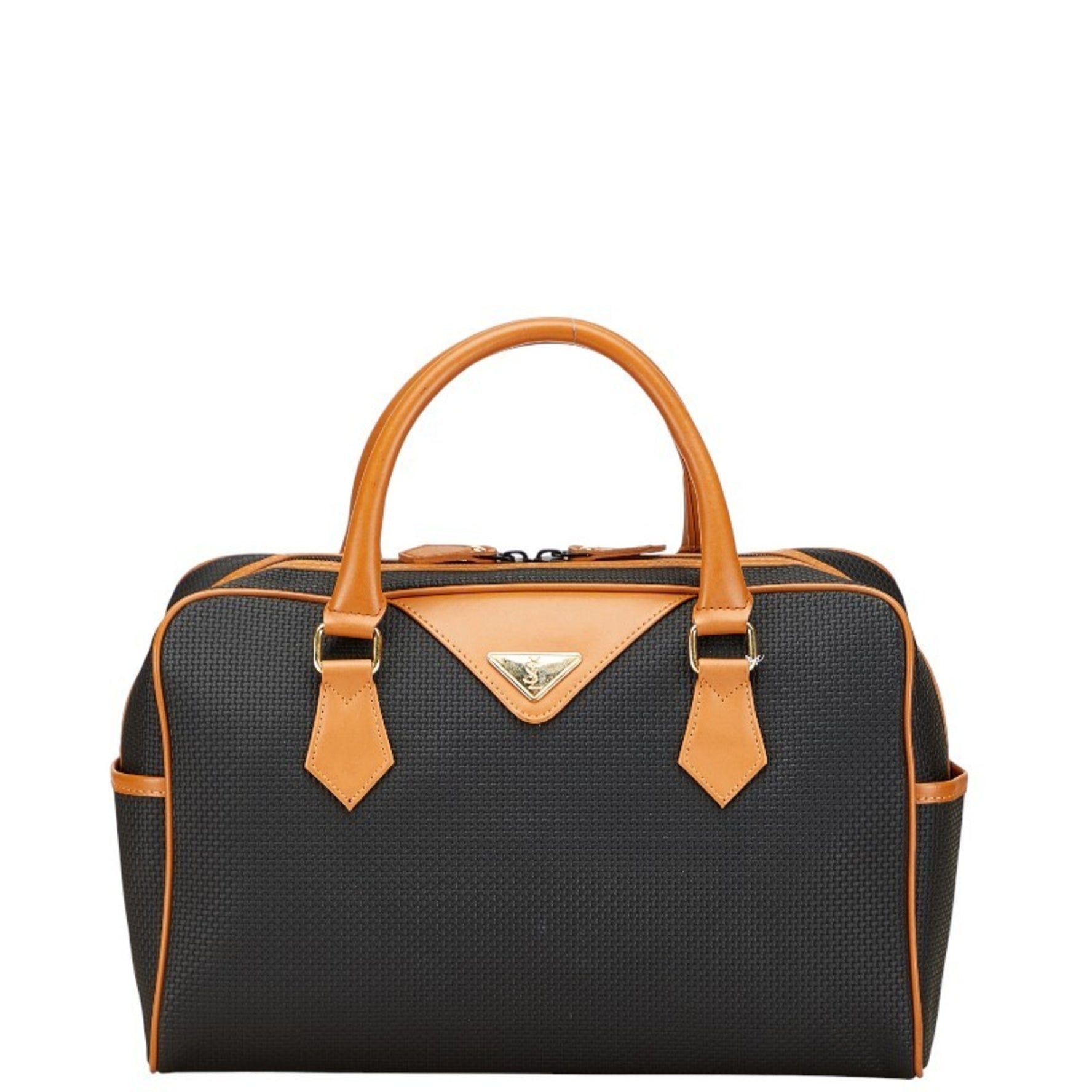 Saint Laurent Mini Boston Bag Handbag Black Brown Leather SAINT LAURENT