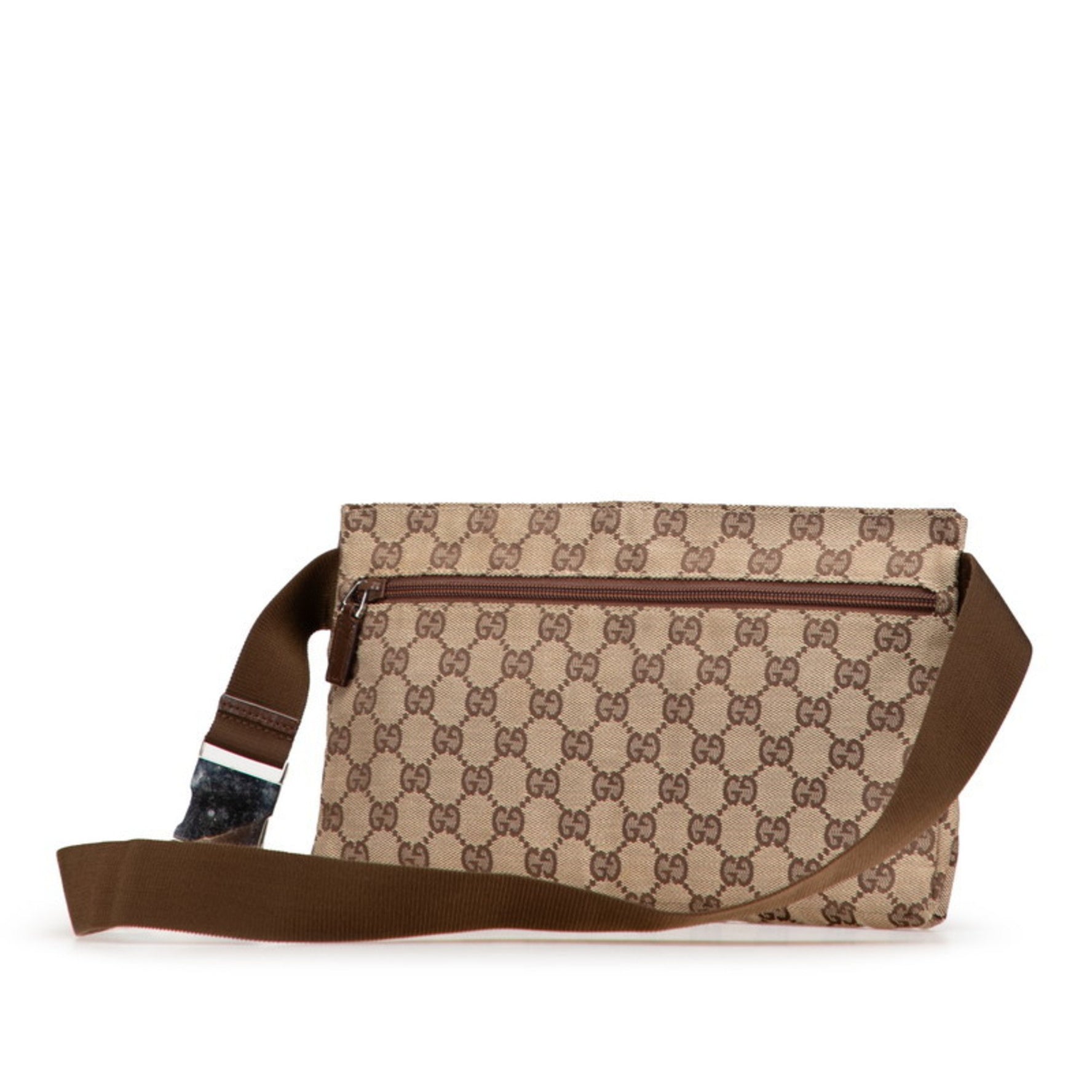 Gucci GG Canvas Body Bag/Waist Bag Beige/Brown Canvas/Leather