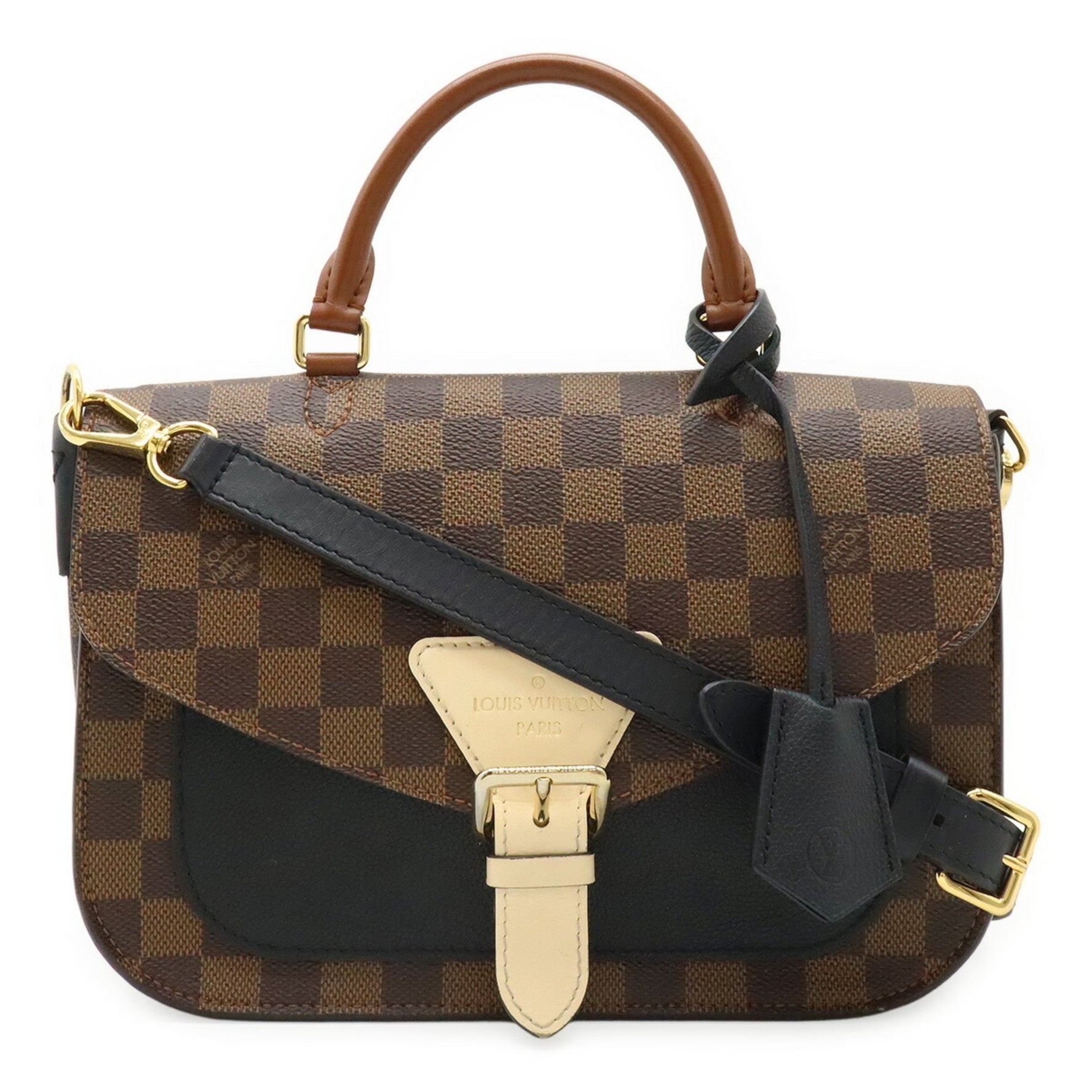 Louis Vuitton Damier Beaumarchais Handbag, Flap Bag, Shoulder Black