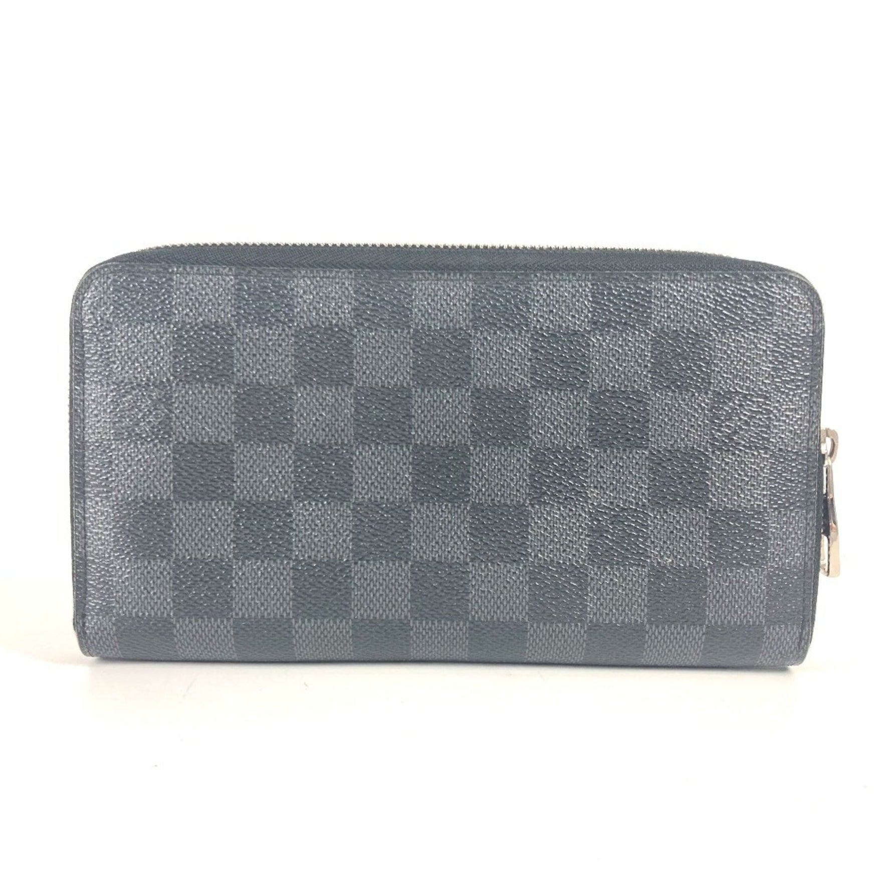 Louis Vuitton Damier Graphite Zippy Organizer Long Wallet Round Zipper Canvas Men's