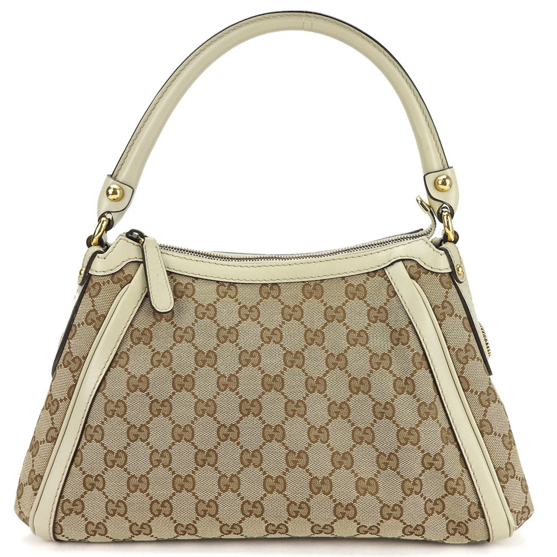 Gucci Shoulder Bag GG Canvas Leather Ladies