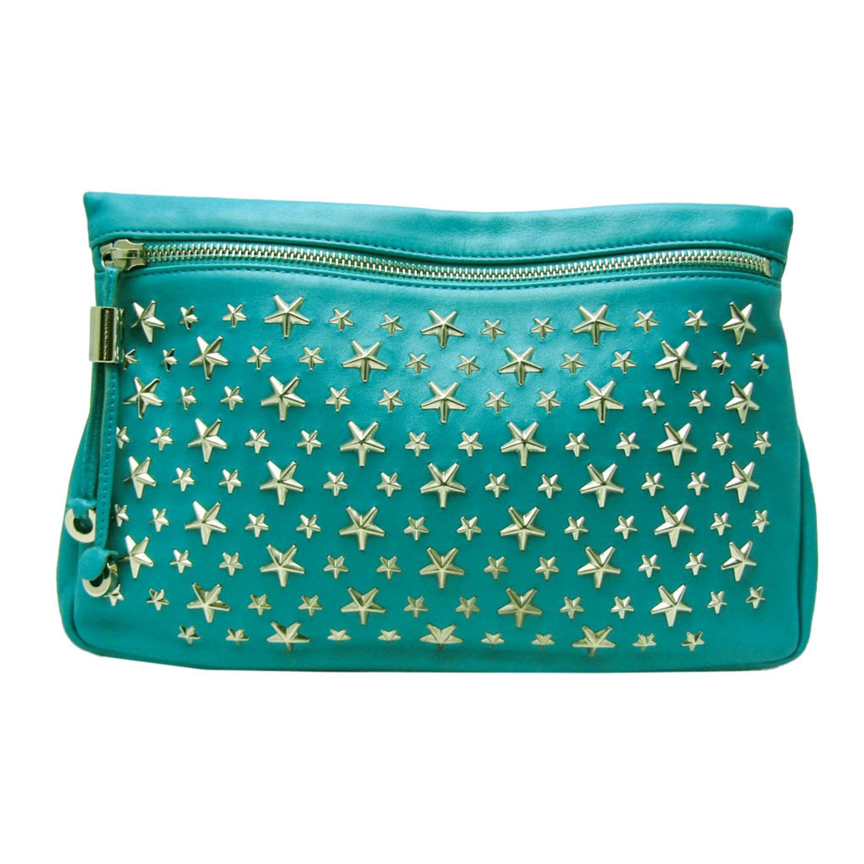 Jimmy Choo ZENA Leather Studded Clutch Bag