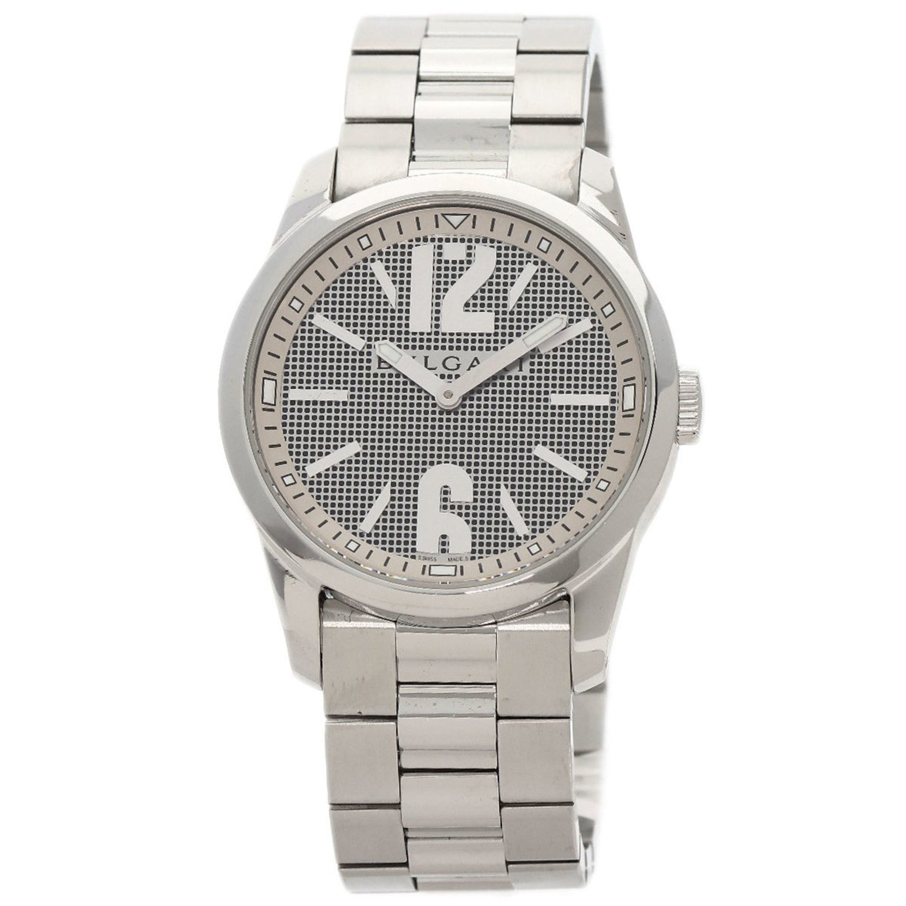 BVLGARI ST37SS Solotempo Watch Stainless Steel SS Men's