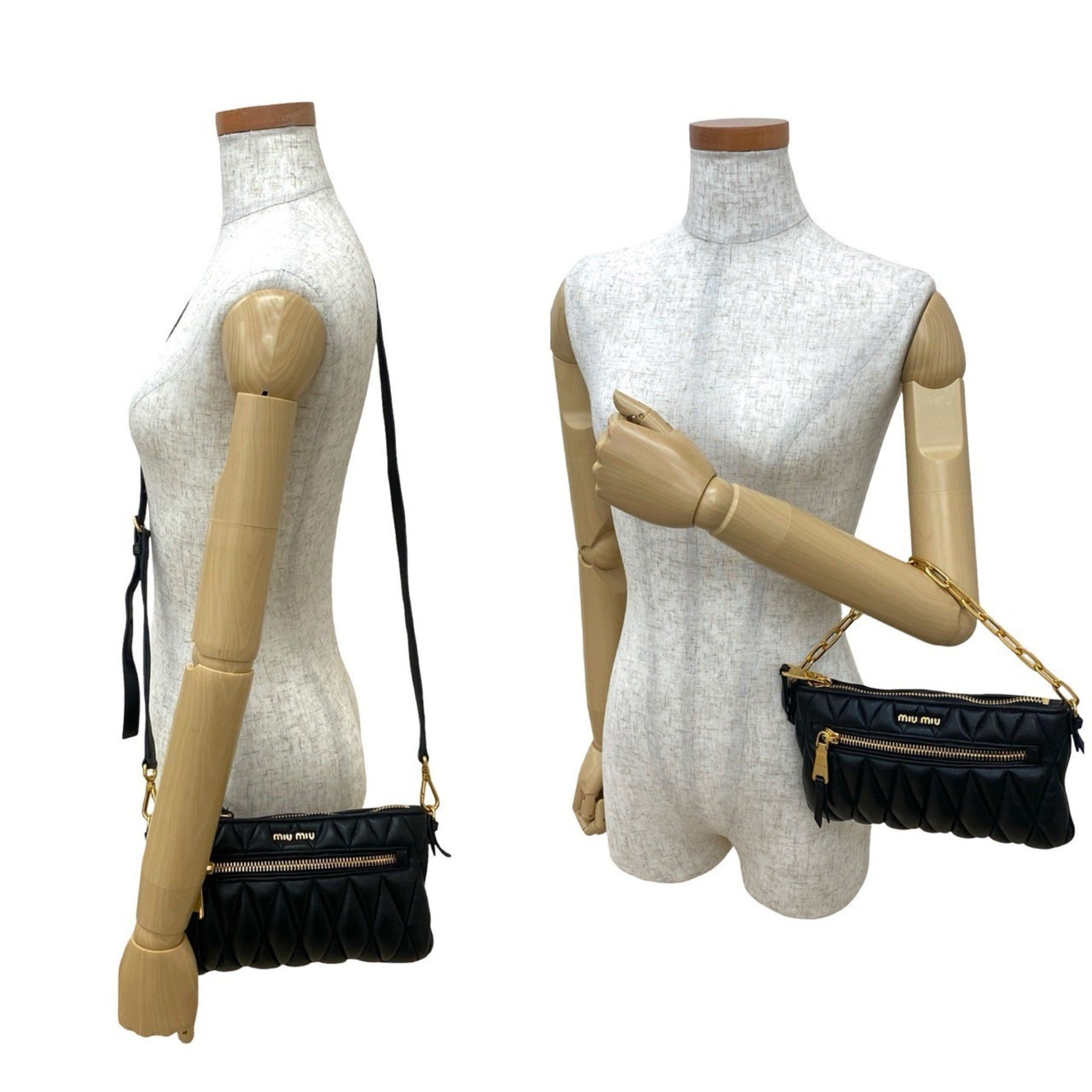 Miu Miu MIUMIU Matelasse Quilted Leather Genuine Chain Handbag/Shoulder Bag