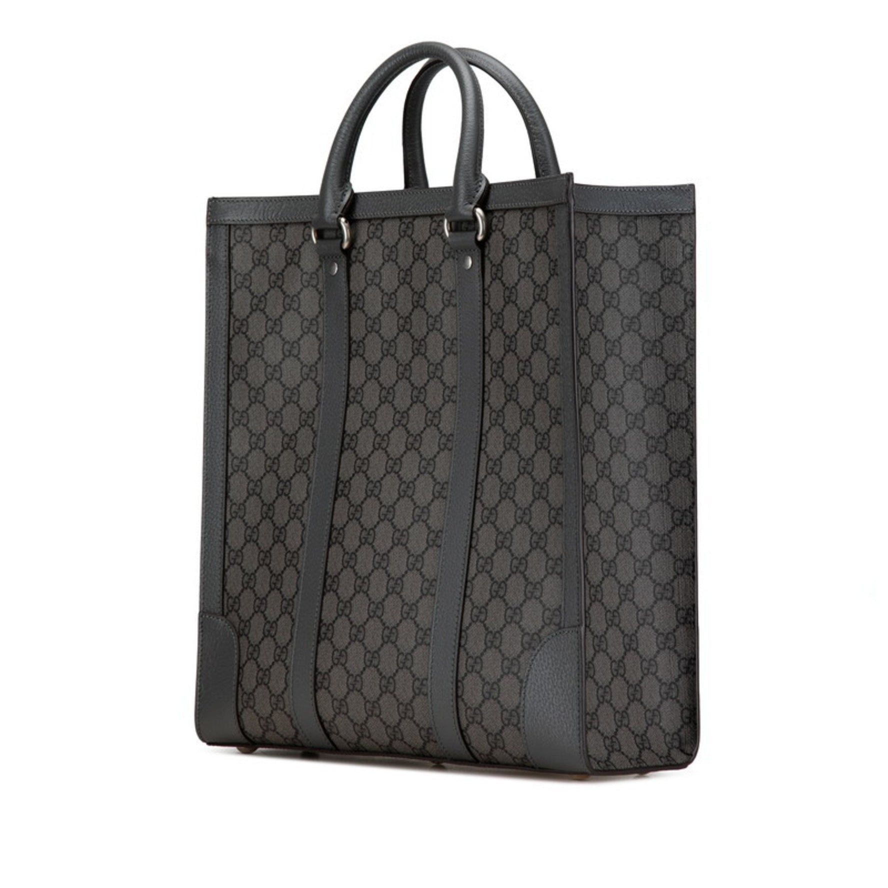 Gucci GG Supreme Ophidia Medium Handbag Shoulder Bag Grey PVC Leather Women's GUCCI