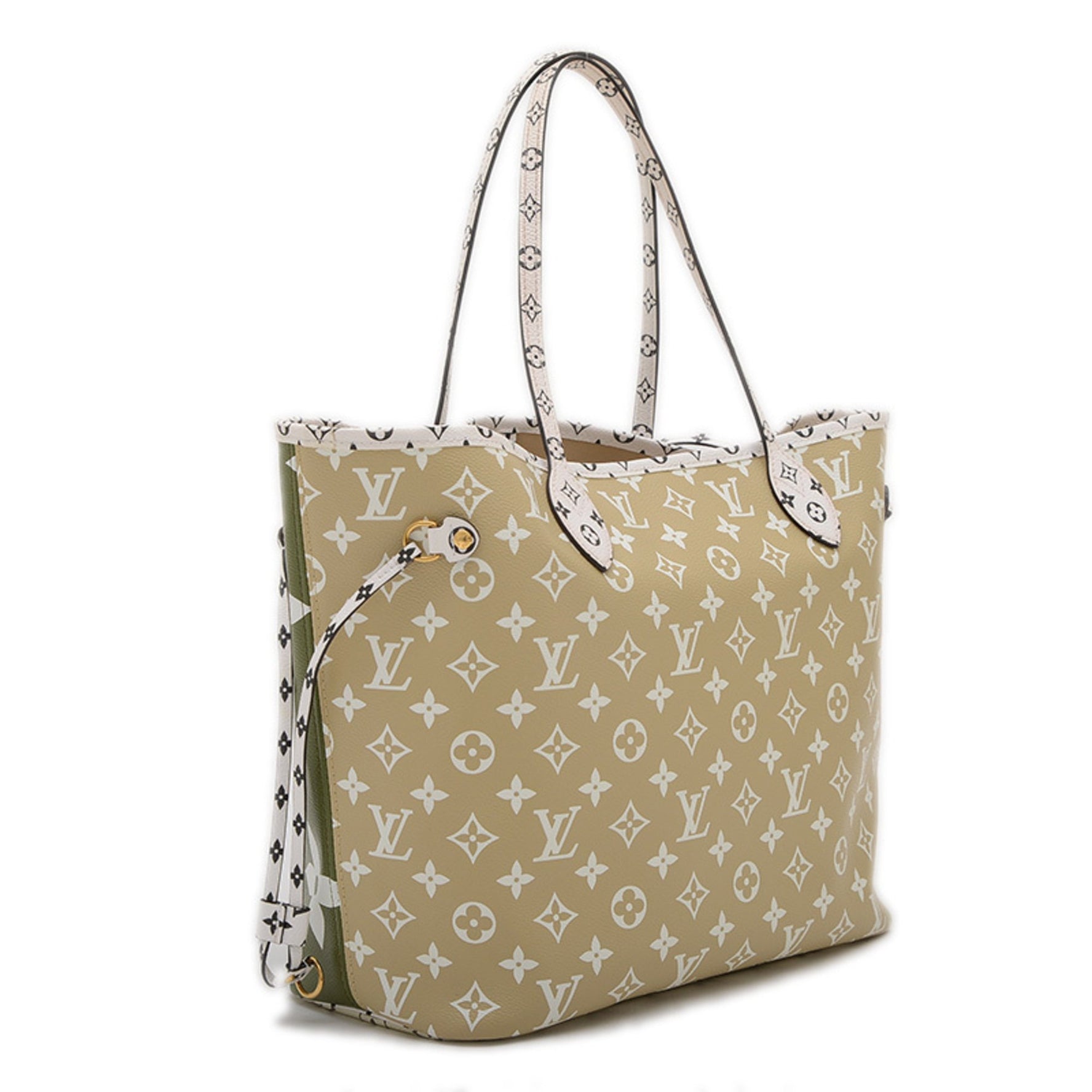 Louis Vuitton Monogram Giant Neverfull MM Tote Bag Khaki