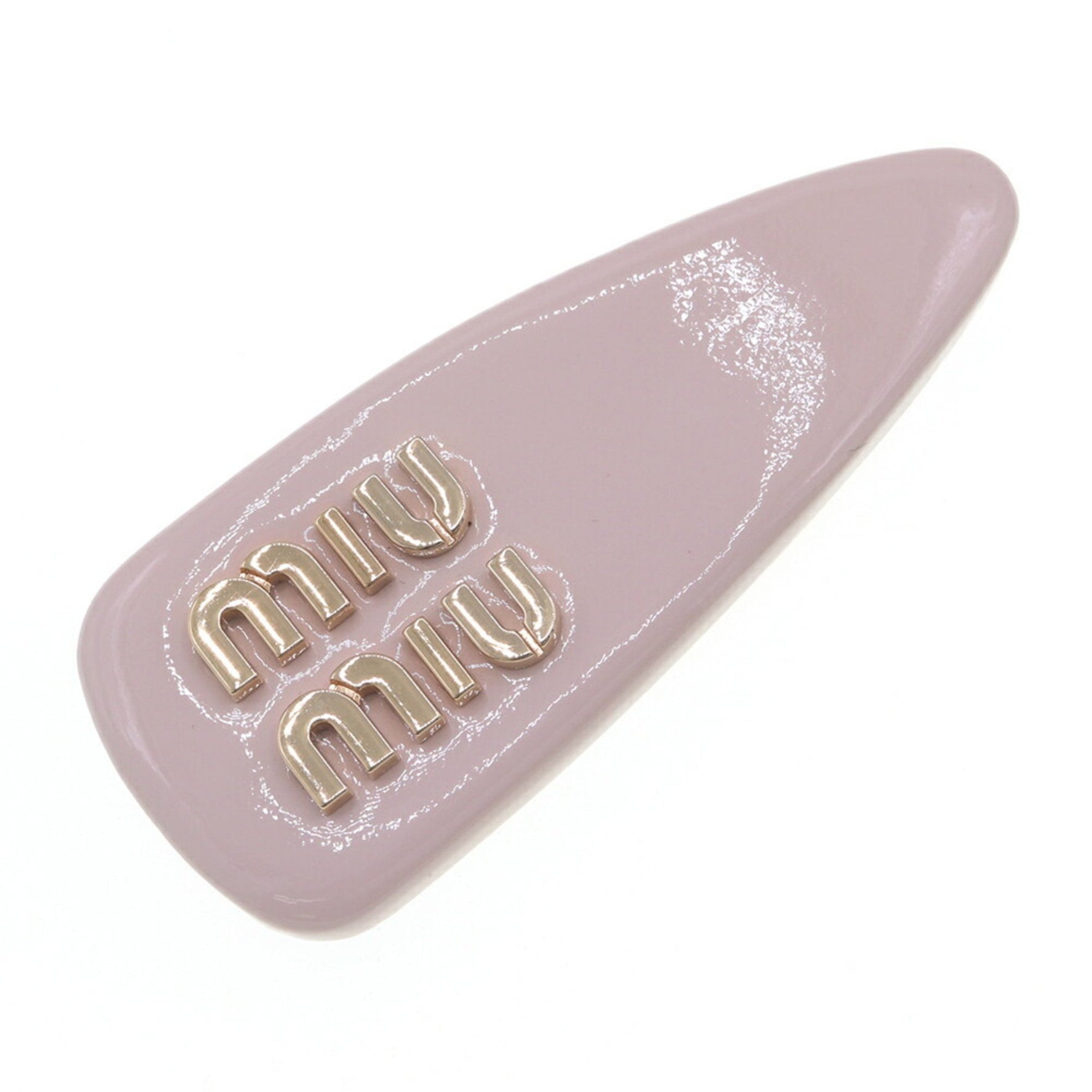Miu Miu Miu Barrette Patent Leather Hair Clip Accessory MIU