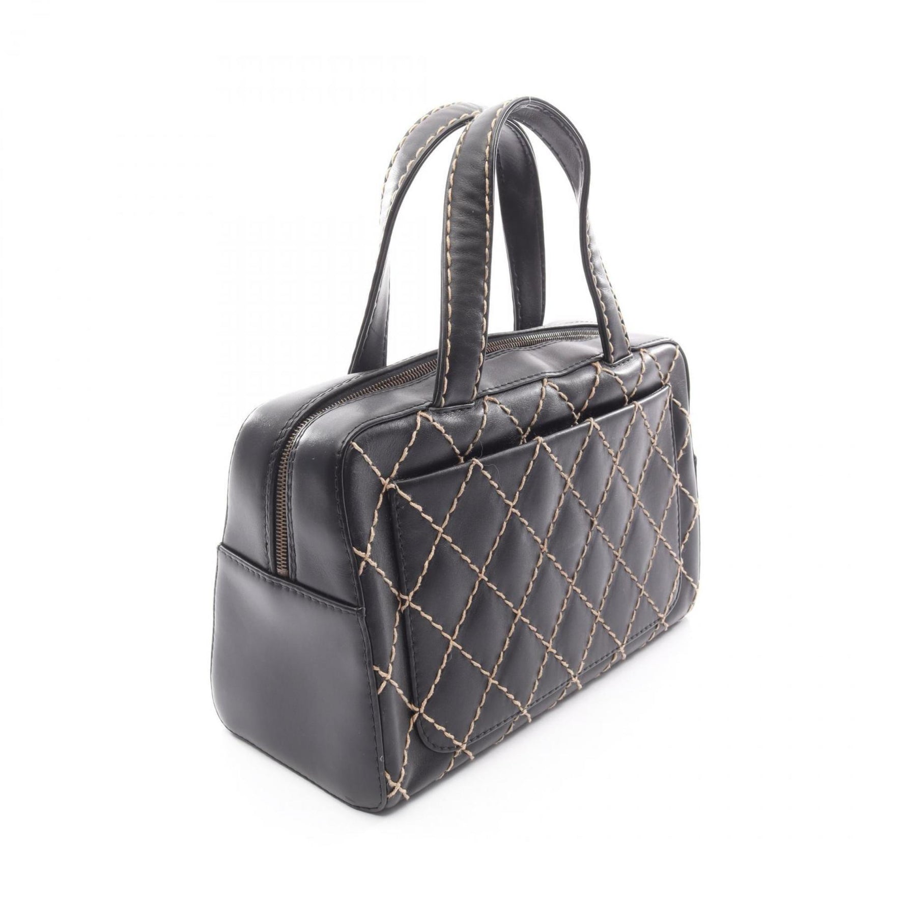 CHANEL Wild Stitch Handbag, Leather